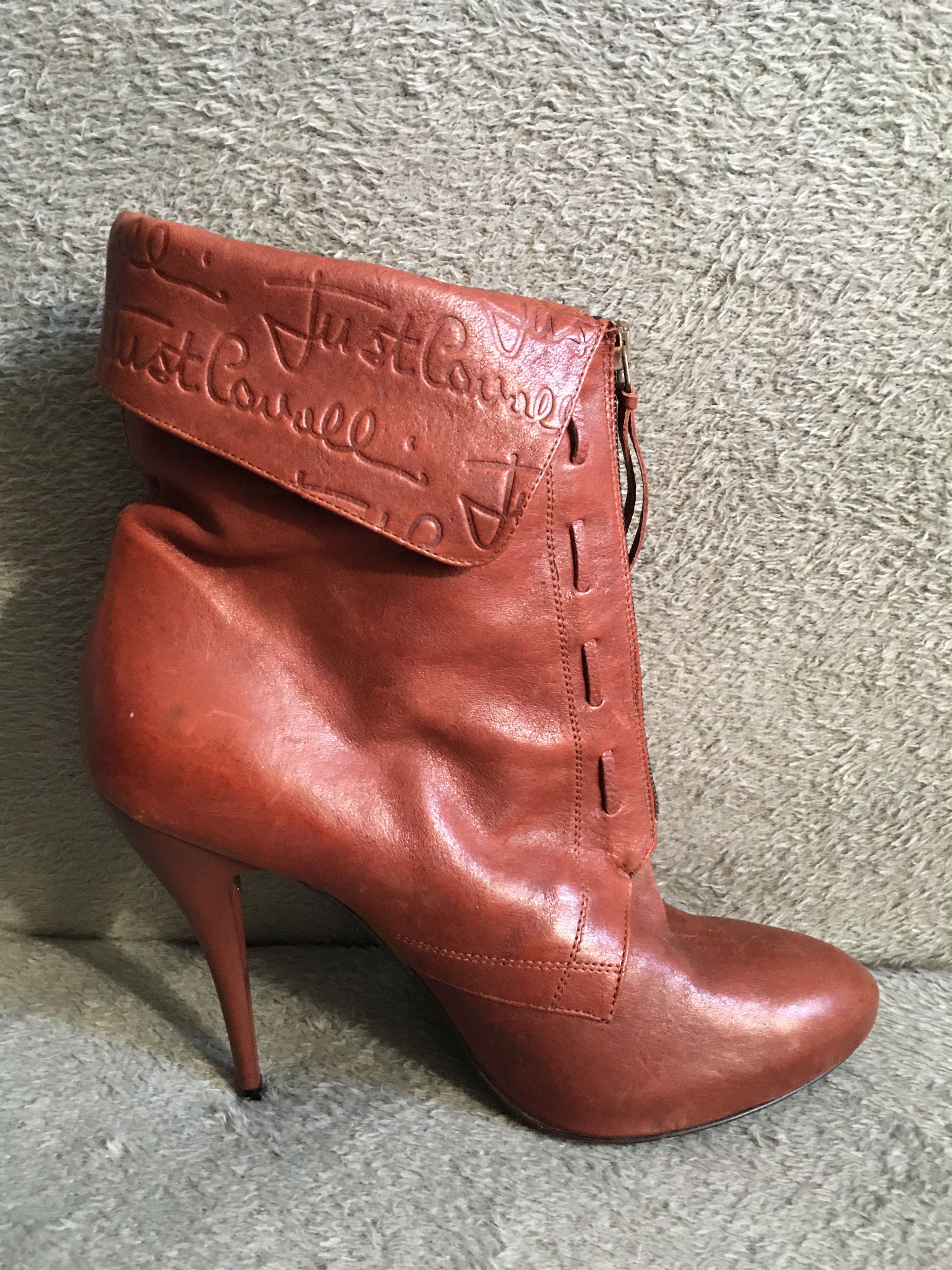 Just Cavalli Just Cavalli Leather Ankle Boots Logo Embossing EU 40 Size US 10 / IT 40 - 6 Thumbnail
