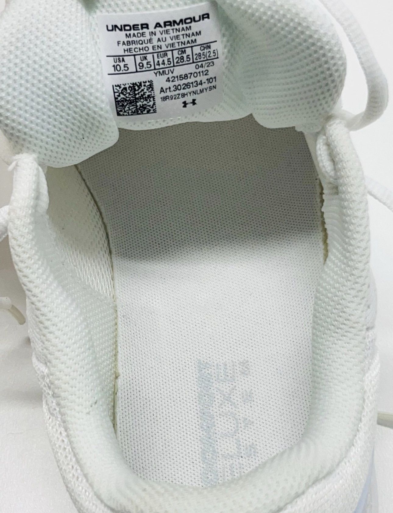 Under Armour Under Armour Hovr Intake 6 Triple White Size US 10.5 / EU 43-44 - 7 Thumbnail