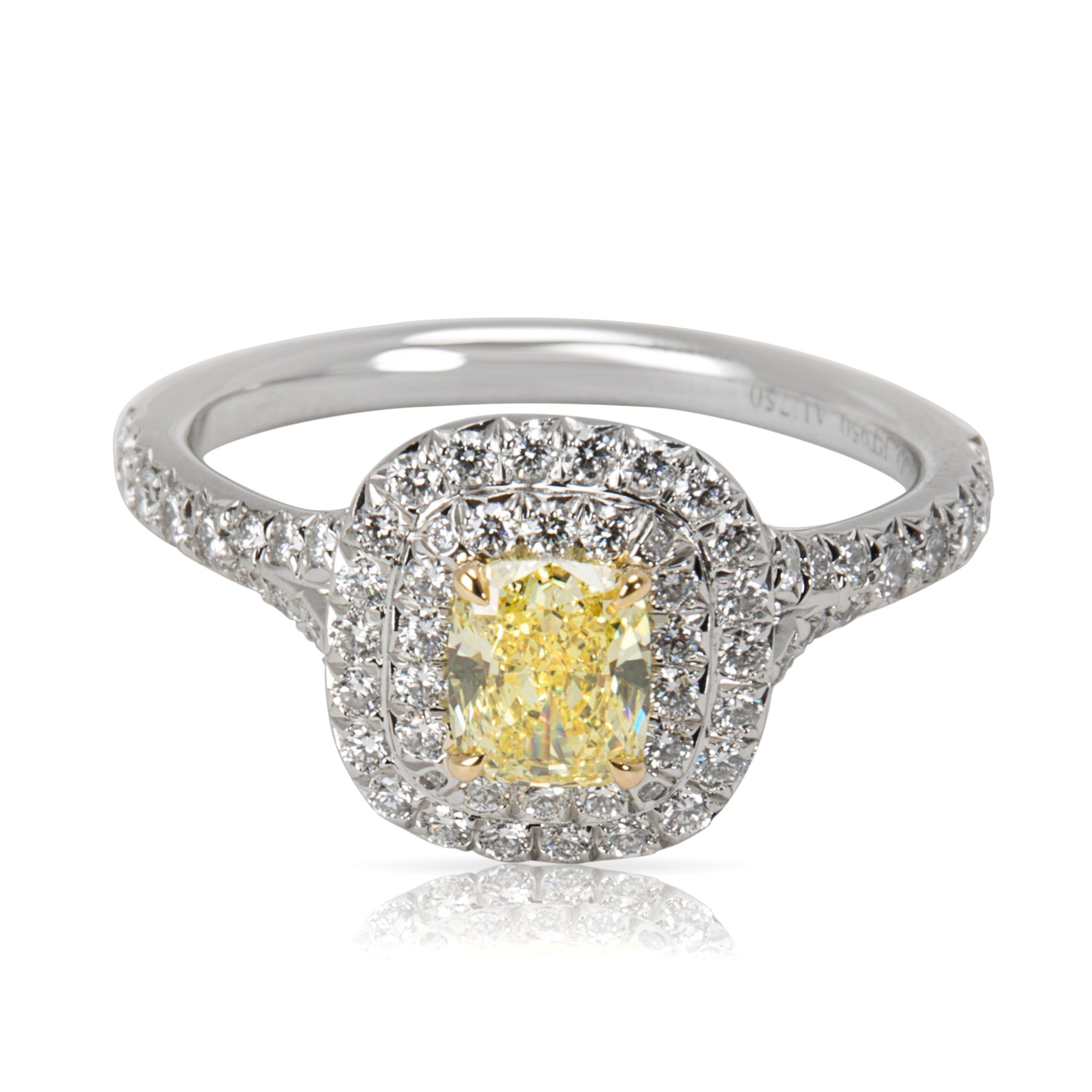 image of Tiffany Co Tiffany & Co. Soleste Diamond Engagement Ring Fancy Intense Yellow Vs1 1.02 Ctw, Women's