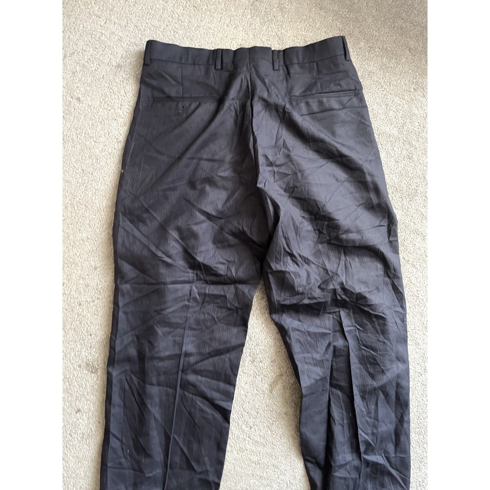 Stafford Stafford Wool Dress Pants Men's 34x32 Navy Blue Pleated Classic Straight Wool Pants Size US 34 / EU 50 - 4 Thumbnail