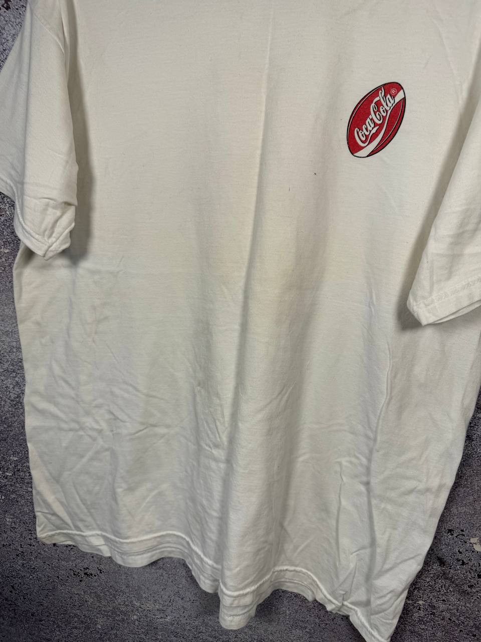 Coca Cola Vintage Retro 90's Style Coca Cola Faded White T-Shirt Size US XL / EU 56 / 4 - 6 Thumbnail