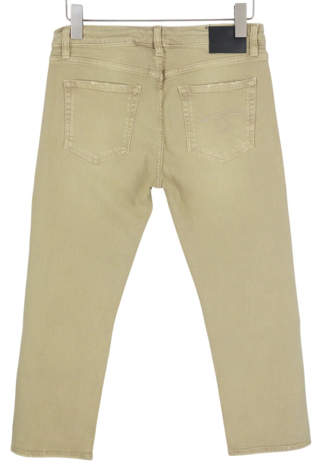 R13 BOY STRAIGHT 29 Khaki Stretchy Faded Ankle Casual 86311 Size 29" - 4 Thumbnail