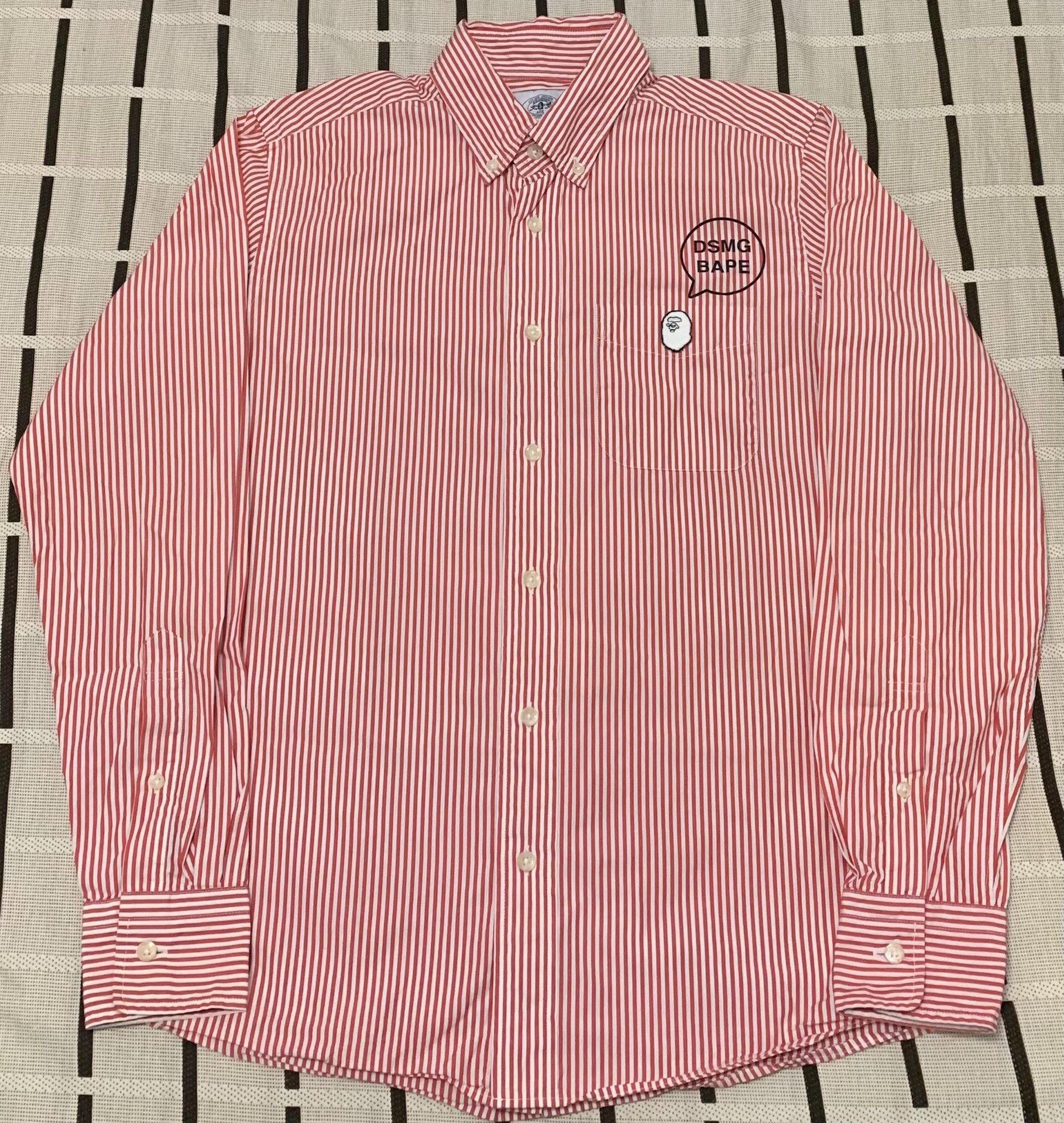 Bape Bape Collab Ape Head Pink Shirt S Men Size US S / EU 44-46 / 1 - 1 Thumbnail