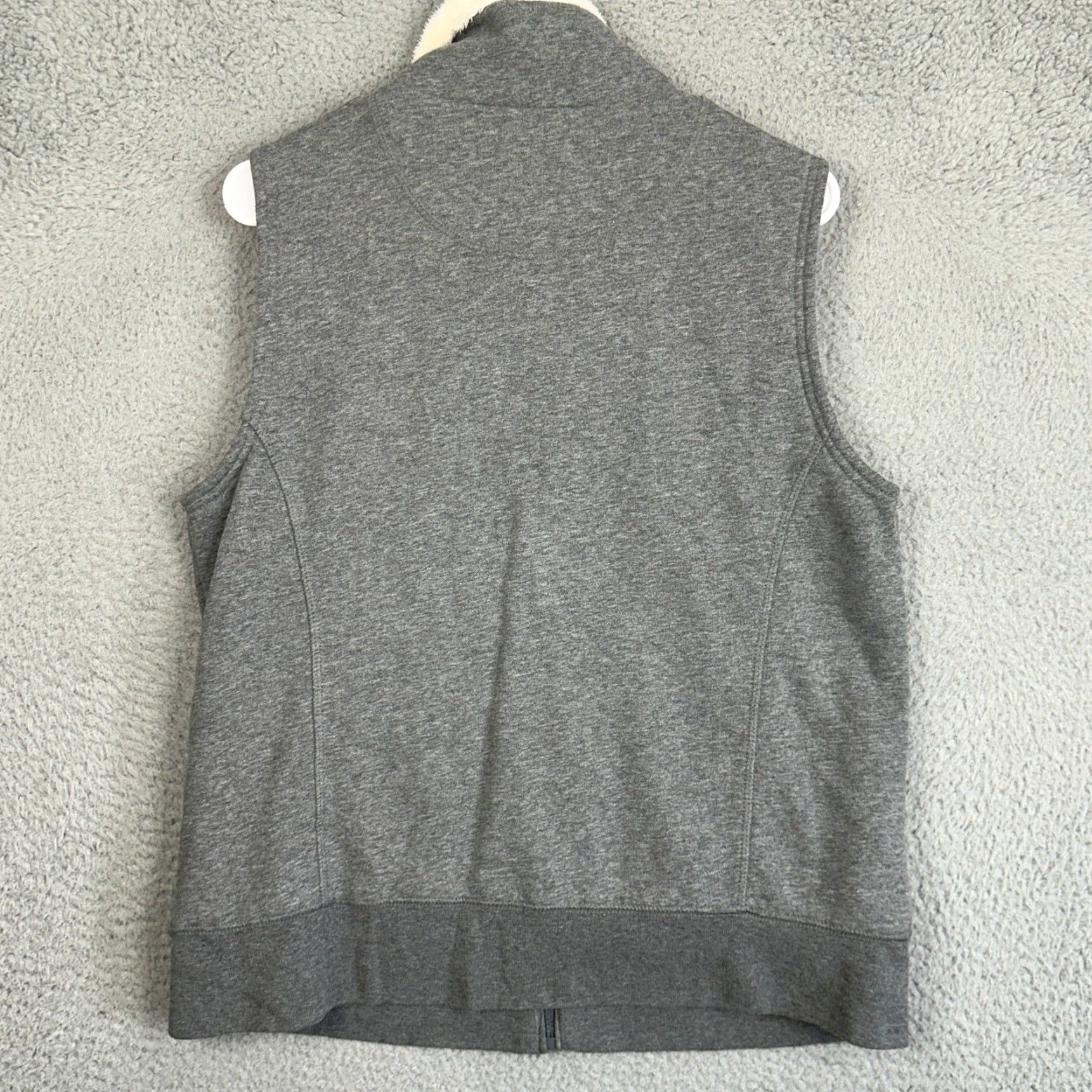 Vintage L.L. Bean Vest Womens Medium Gray Full Zip Faux Fur Lining Sleeveless Outdoor Heather Pocket Size M / US 6-8 / IT 42-44 - 2 Thumbnail