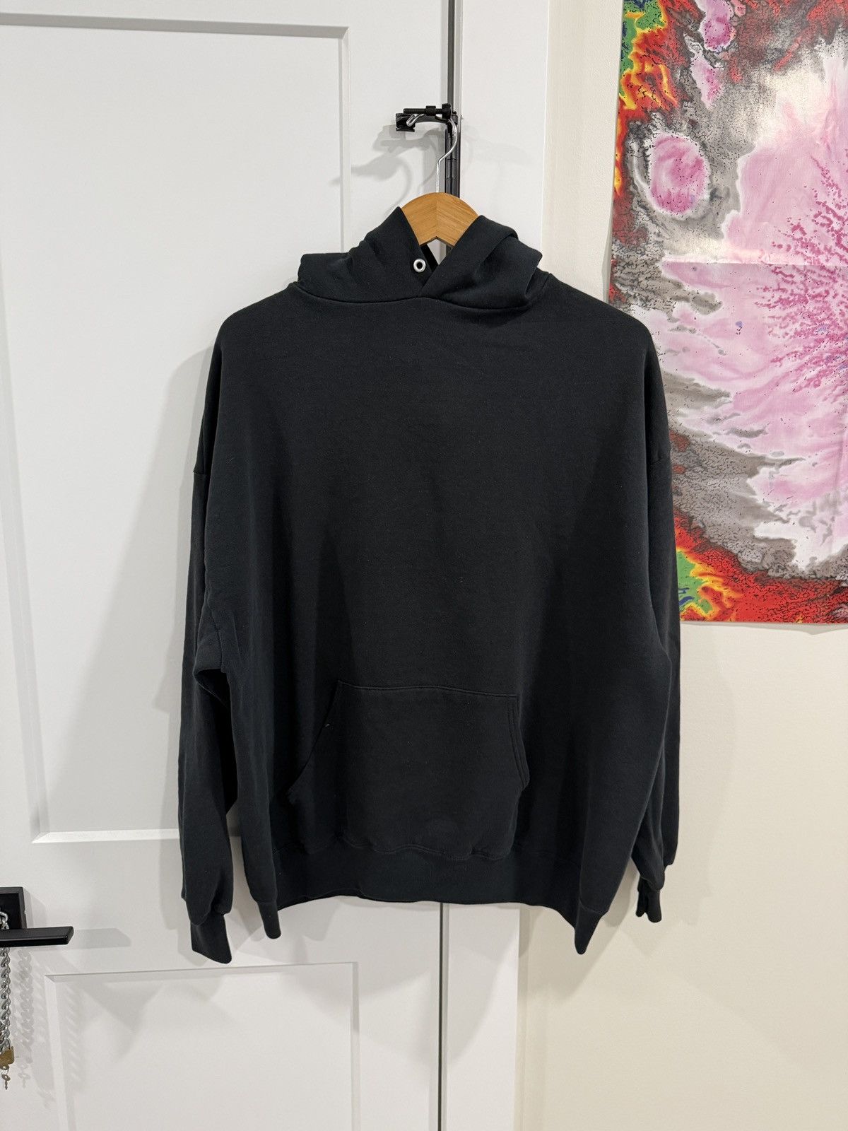 Jerzees Vintage 90s Jerzees Activewear Faded Black Blank Hoodie Size US XXL / EU 58 / 5 - 1 Thumbnail