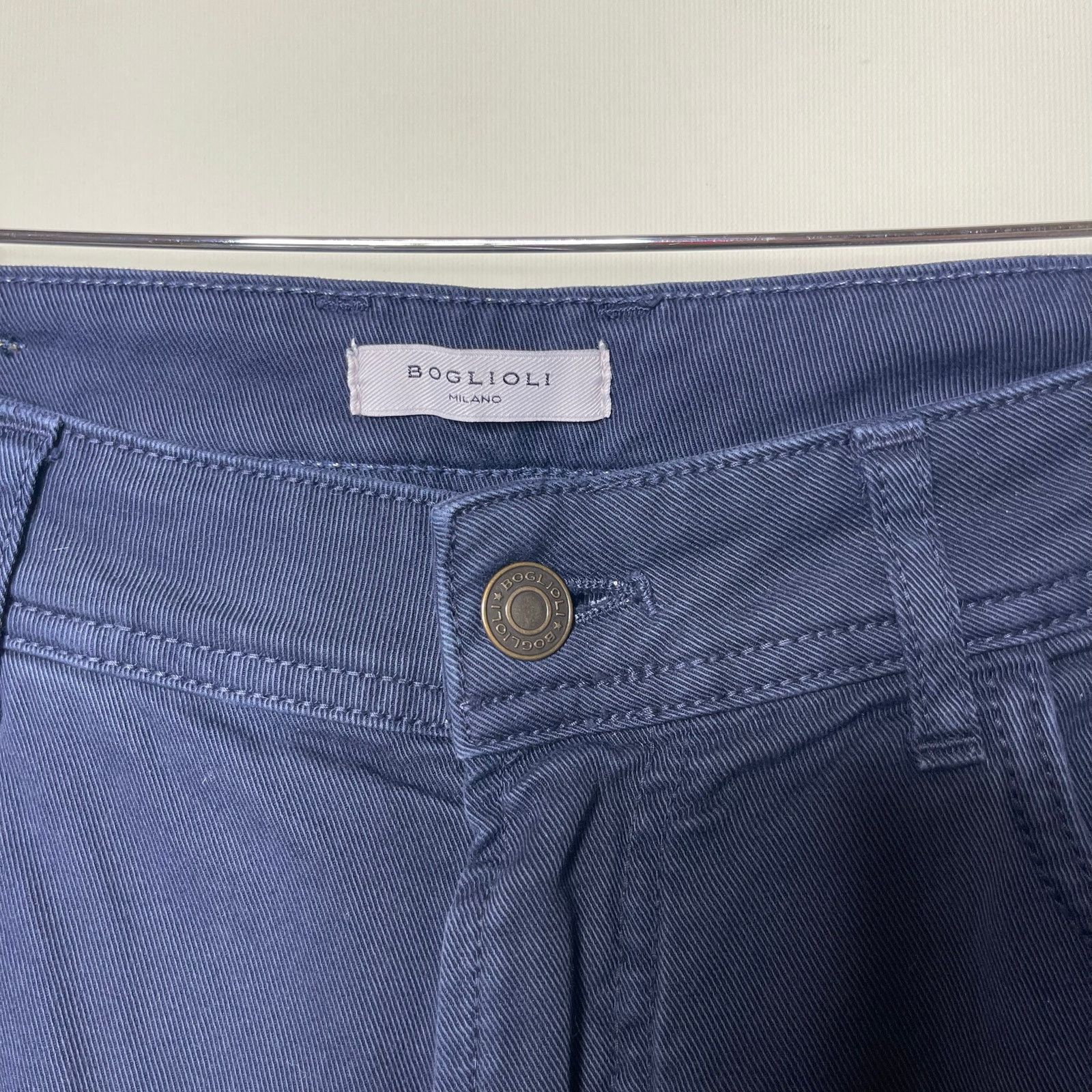 Boglioli Boglioli Men's Washed Blue Cotton 5-Pocket Pants 34x30 $460 Size US 34 / EU 50 - 8 Thumbnail