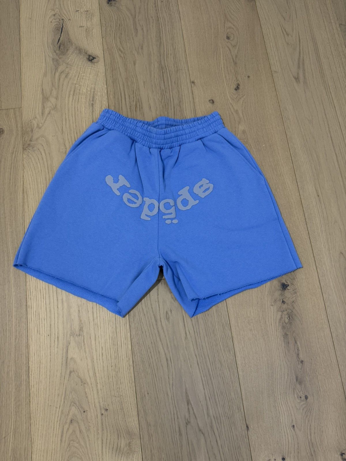 Spider Sp5der OG Logo Denim Short Blue Denim | Grailed 