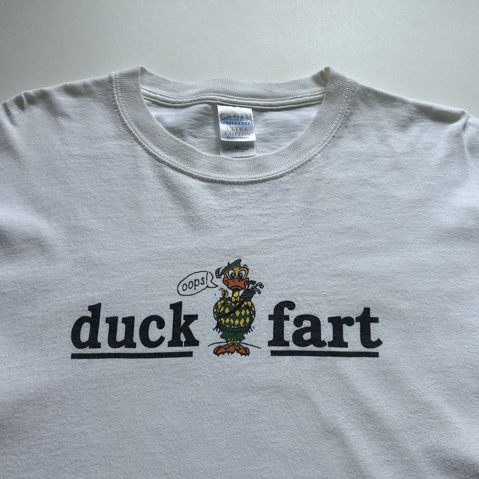 Gildan Vintage Y2K Funny Shirt Long Sleeve XL Duck Fart Animal Art Size US XL / EU 56 / 4 - 2 Thumbnail