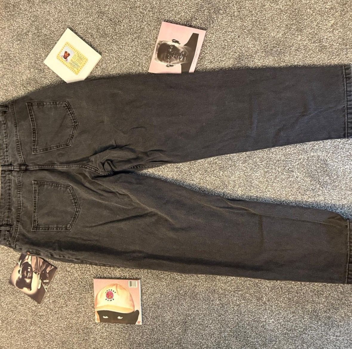 Other Black DIY Sun and Moon Baggy Jeans Size 34" / US 12 / IT 48 - 2 Thumbnail