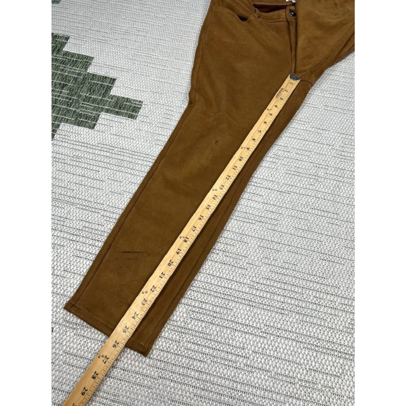 J. Jill J Jill Pants Womens 10 Petite Brown Faux Suede Luxe Ankle Stretch Straight Leg Size 32" / US 10 / IT 46 - 6 Thumbnail