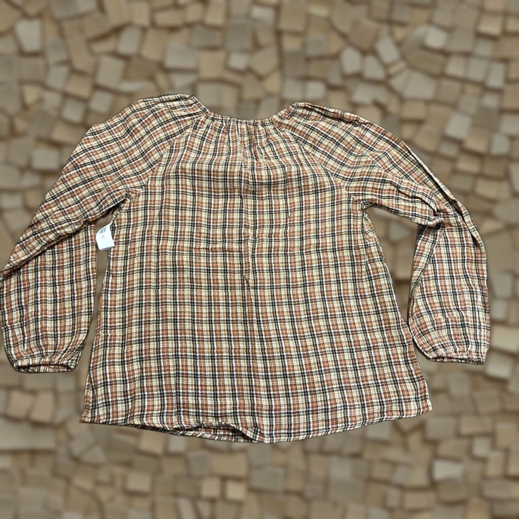 Old Navy Old Navy Shirt Women’s Tall M Plaid Brown Cream Black 1/4 Buttons Long Sleeve Casual Fall Spring Summer Modern Size M / US 6-8 / IT 42-44 - 1 Thumbnail