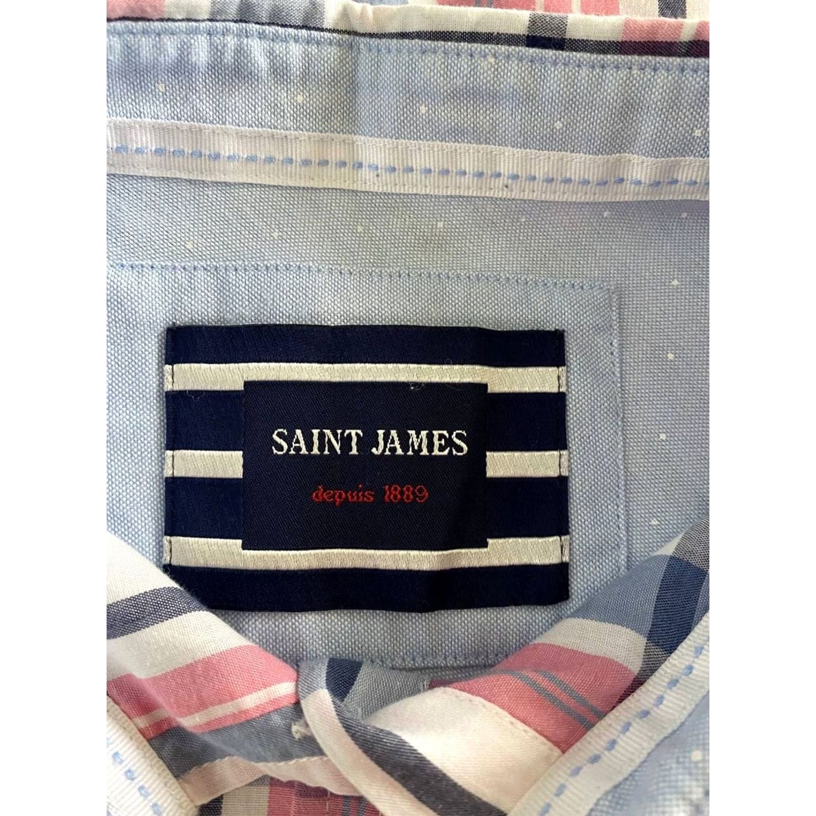 Saint James Saint James Top Womens Size 10 Pink Plaid Long Sleeve Breathable Button Up Size L / US 10 / IT 46 - 3 Thumbnail