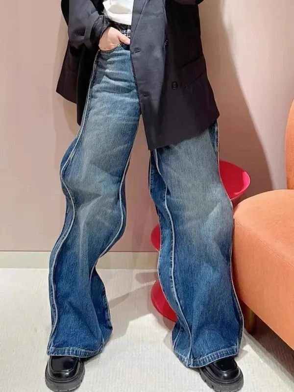 VIBE Vintage Hip Hop Harajuku Cowboy Wavy Pants Jeans y2k 90’s Size US 34 / EU 50 - 7 Thumbnail