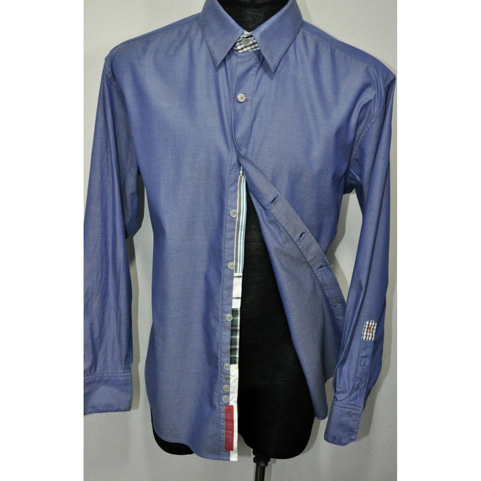 Robert Graham Robert Graham X Collection Blue Long Sleeve Shirt XL/TG Men Size US XL / EU 56 / 4 - 4 Thumbnail