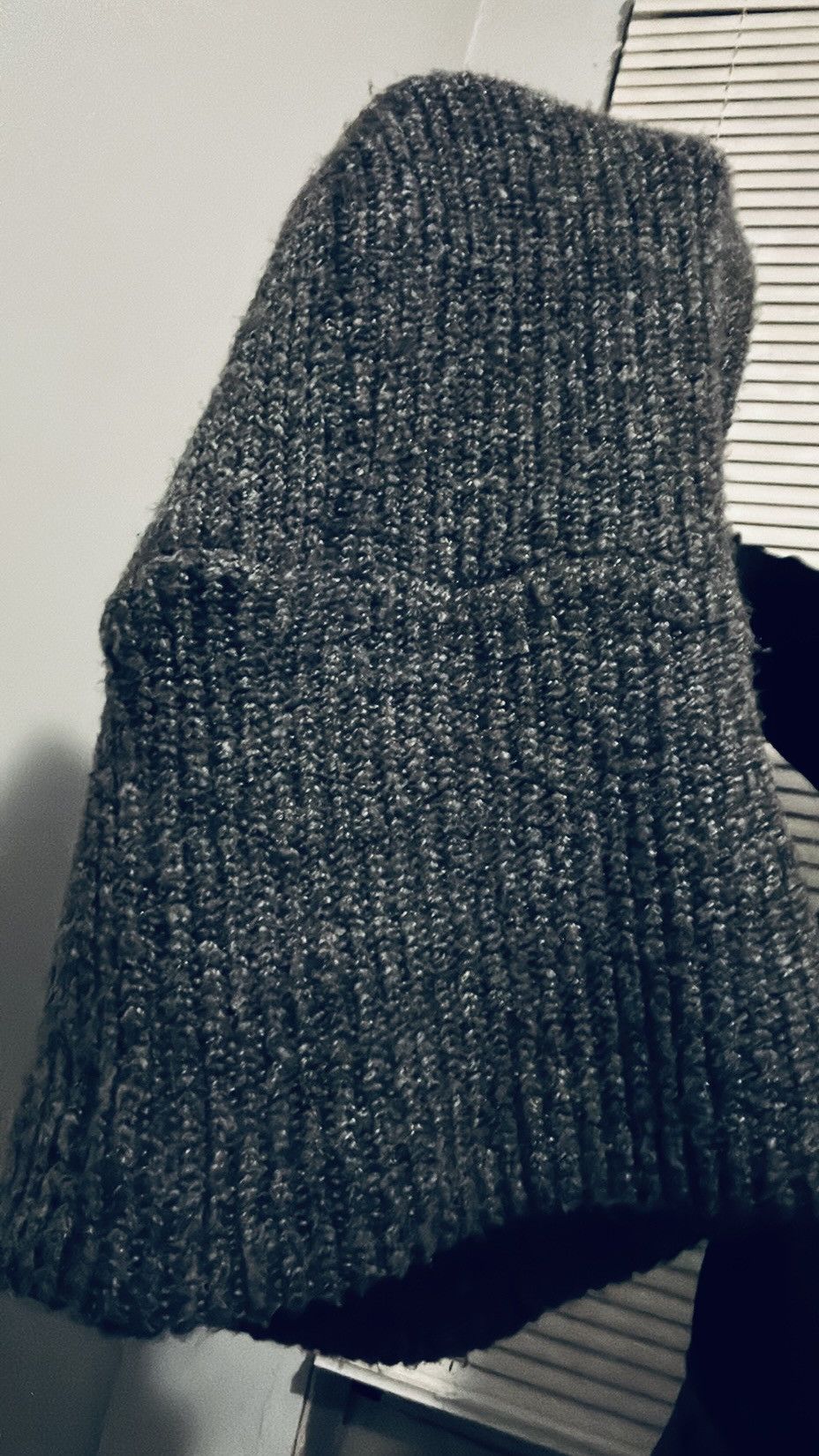 Zara Zara Man Dark Gray Knit Hood Scarf Size ONE SIZE - 9 Thumbnail