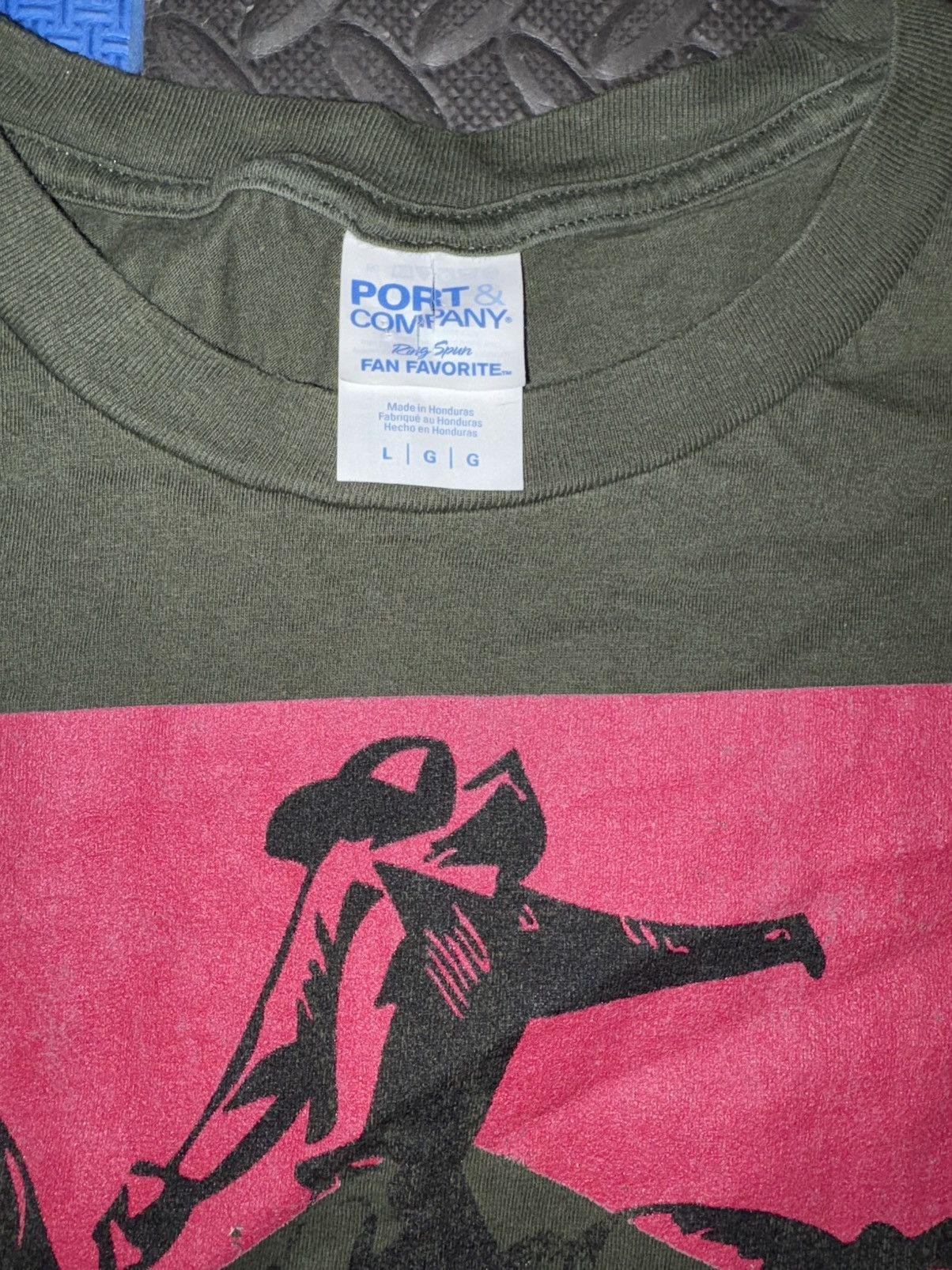 Port & Company Shania Twain womens shirt large olive pink Size L / US 10 / IT 46 - 2 Thumbnail