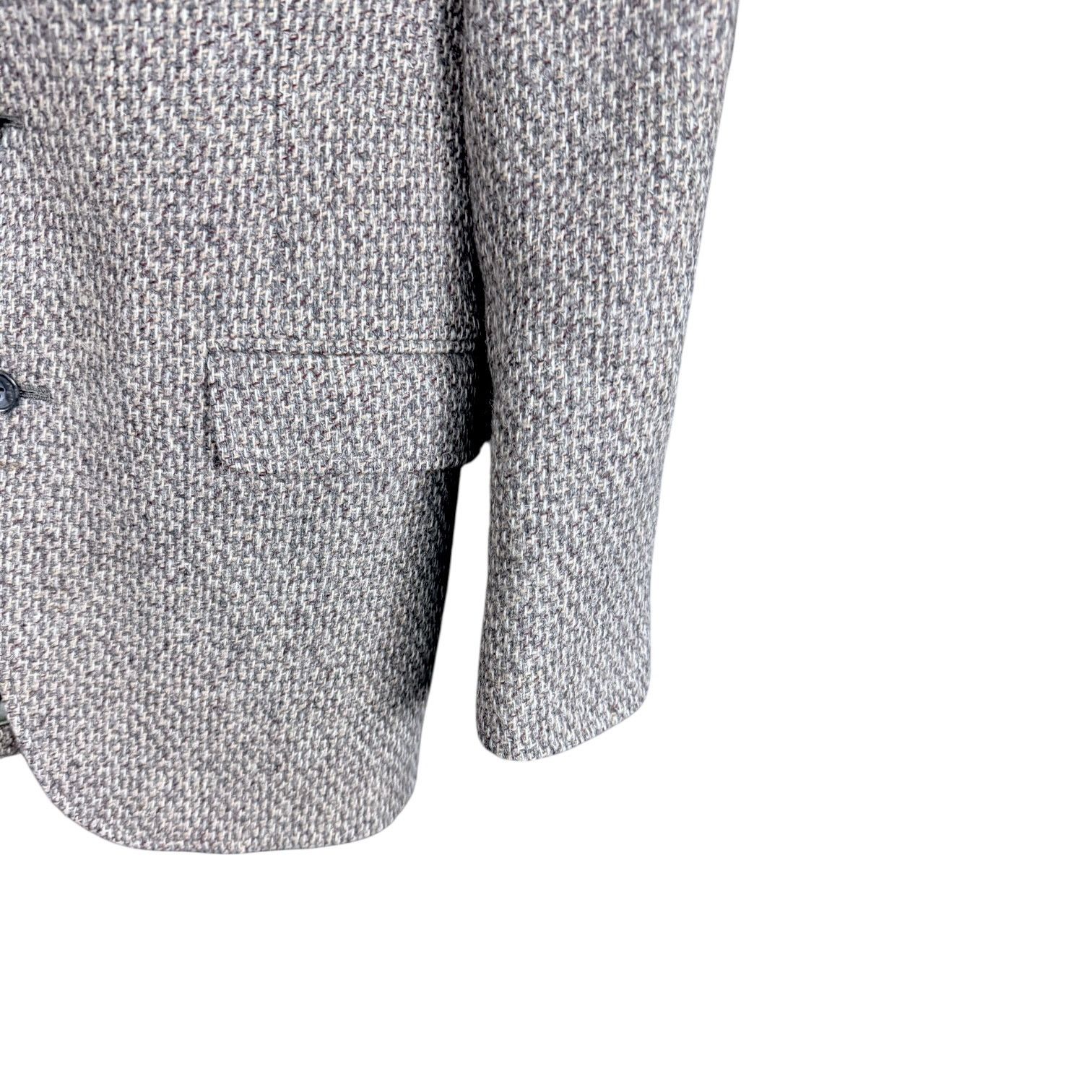 Cerruti 1881 Vintage Nino Cerruti Rue Royale Gray Tweed Blazer USA 42R Size 42R - 17 Thumbnail