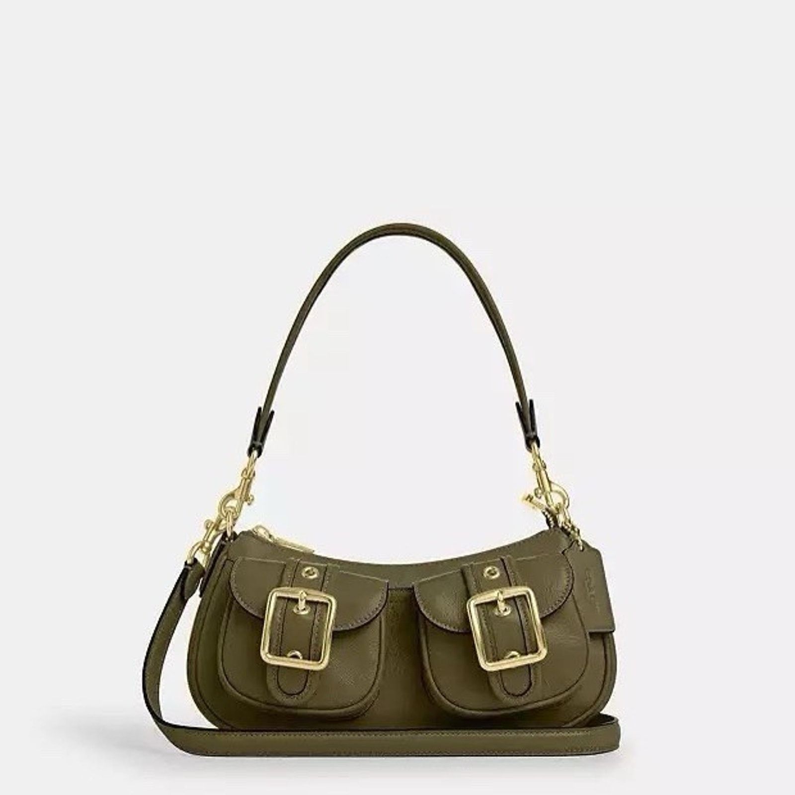 Coach NWT COACH Ashton Shoulder Bag CBJ01 Gold Olive leather Size ONE SIZE - 9 Thumbnail
