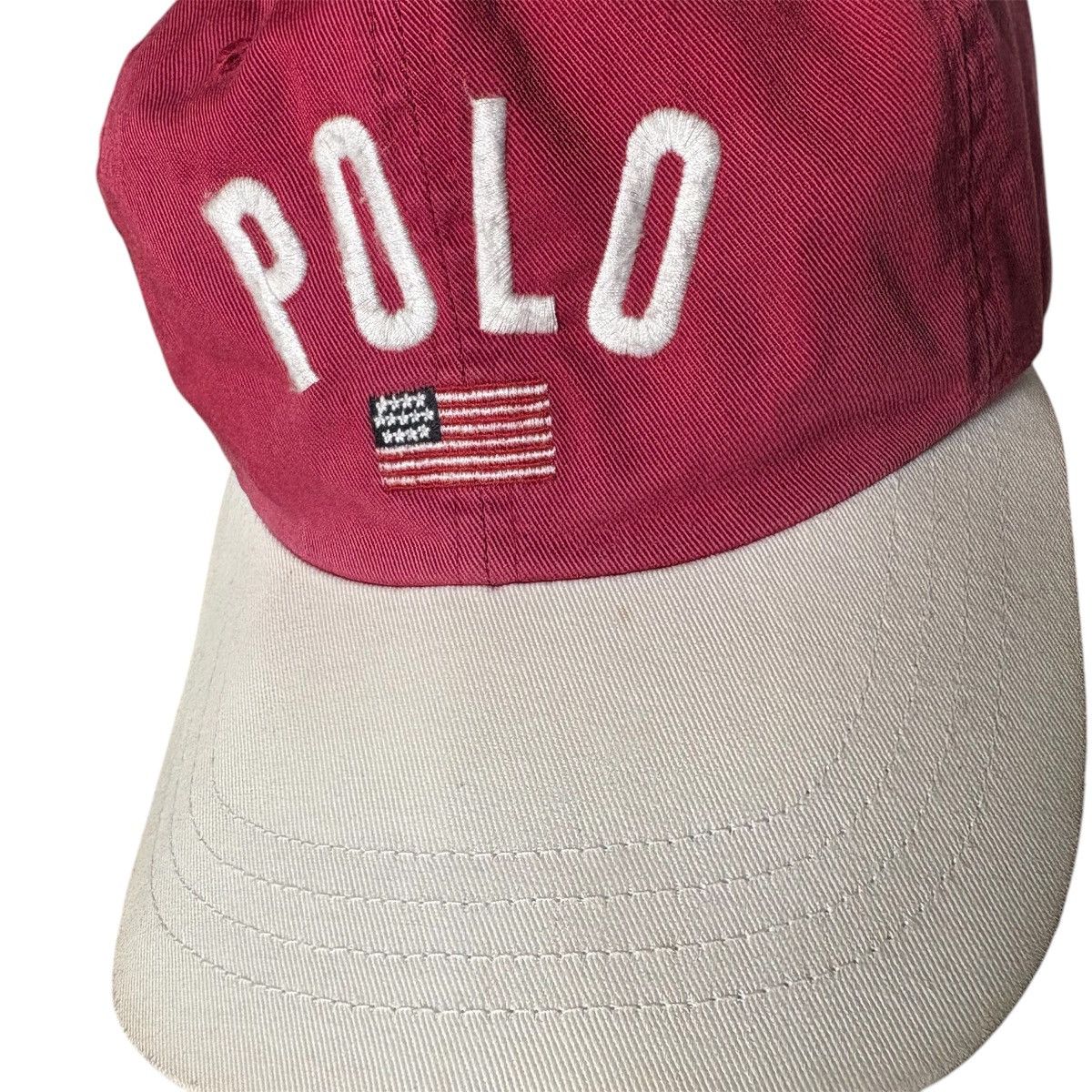 Polo Ralph Lauren × Vintage Vintage 90s Polo Sport Ralph Lauren USA Flag Logo Hat Cap Size ONE SIZE - 2 Thumbnail