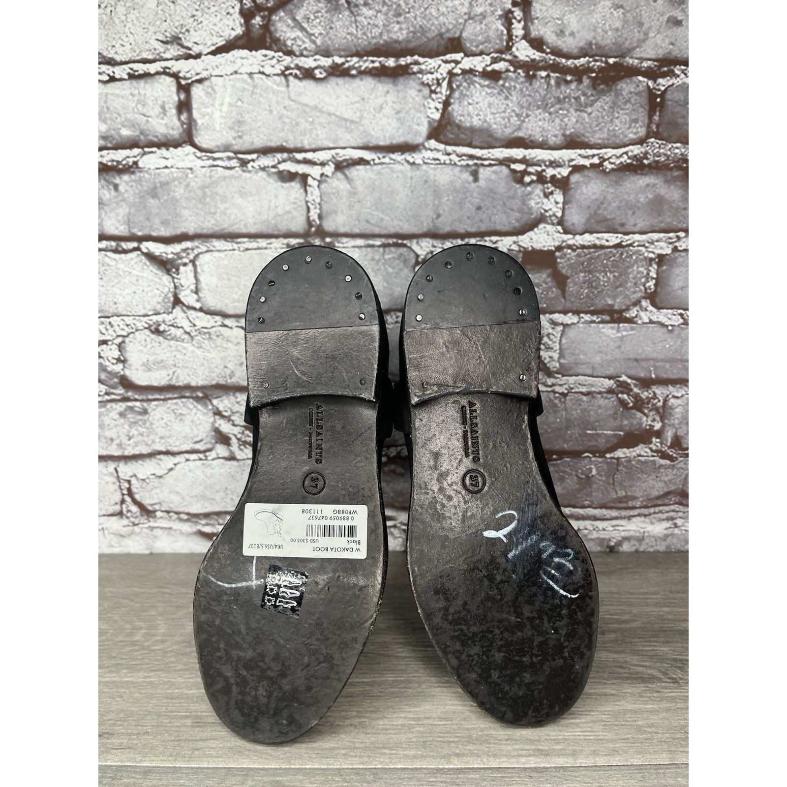 Allsaints AllSaints Italy Black Leather Harness Ankle Chelsea Boots Wo Size US 6.5 / IT 36.5 - 21 Thumbnail