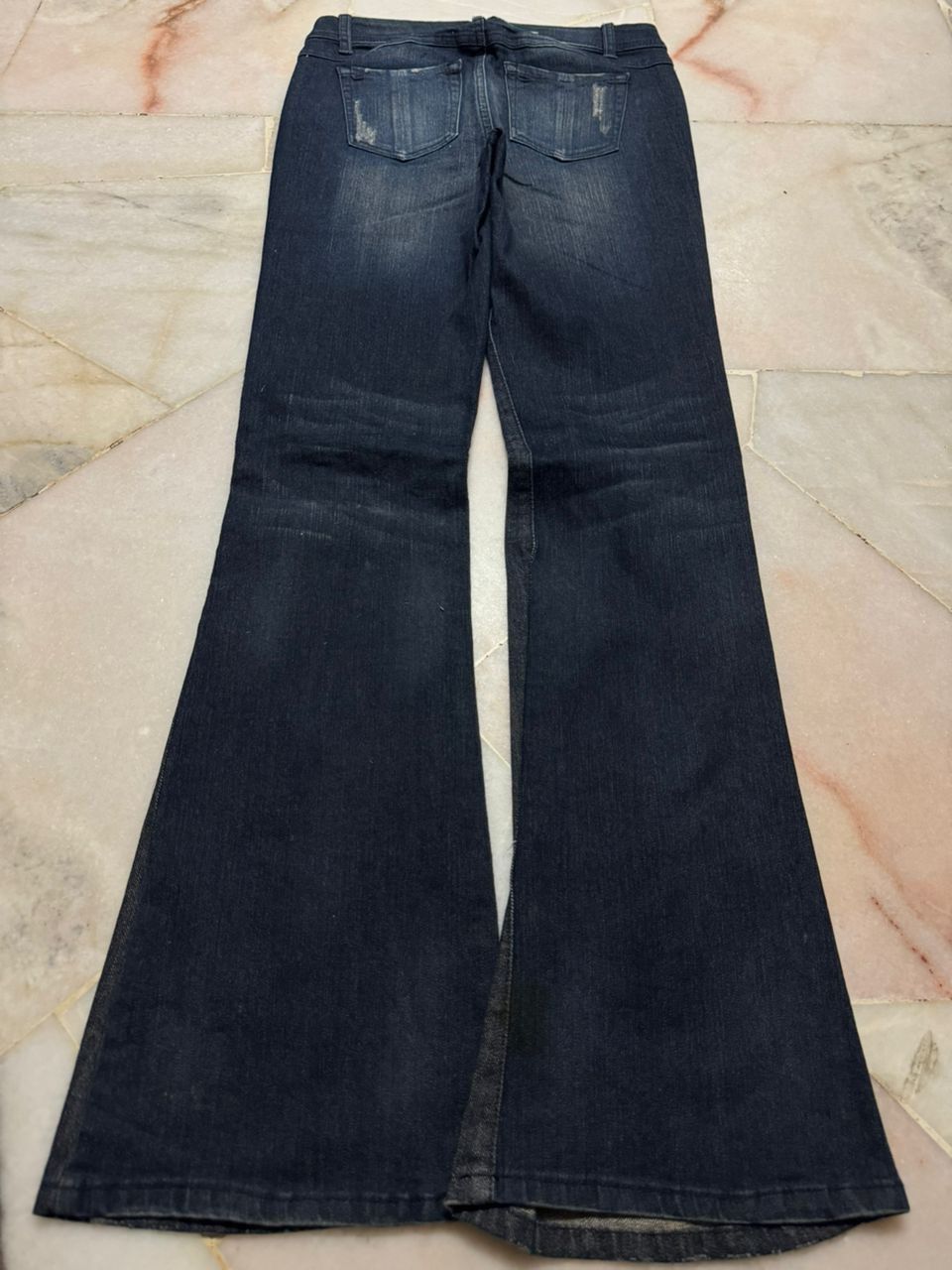Tornado Mart VINTAGE 2000s REUNION REWASH DISTRESSED RIPPED BELL BOTTOM Size US 27 - 15 Thumbnail