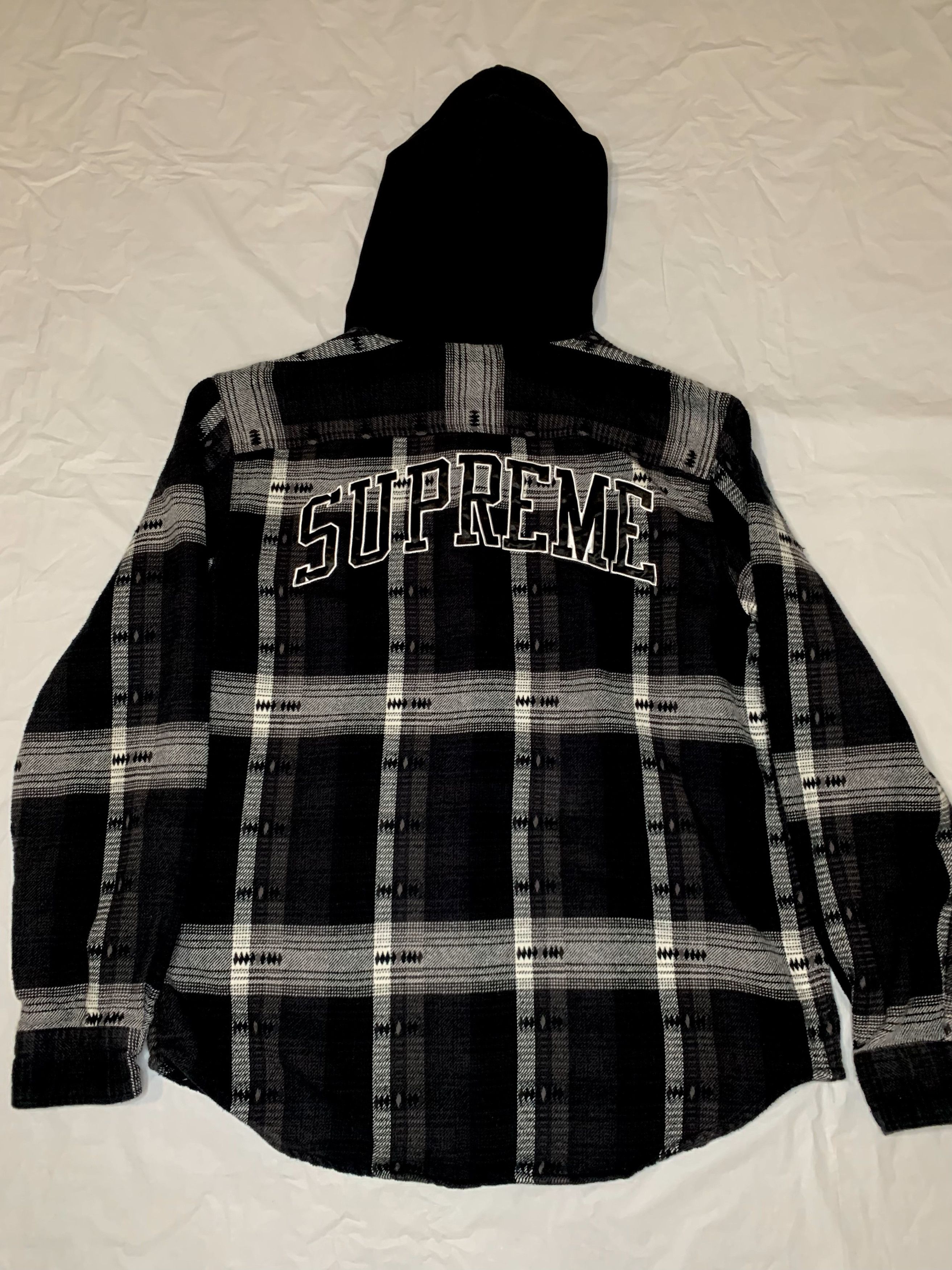 Supreme Supreme FW18 Hooded Jacquard Flannel Shirt | Grailed