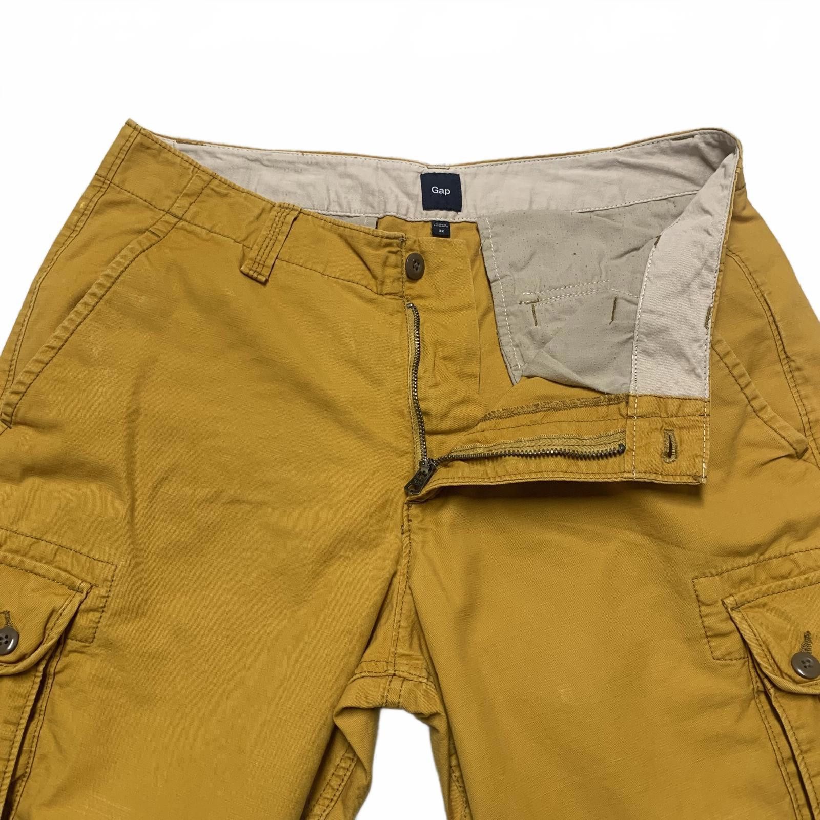 Gap Gap Men's Sz 32 Yellow Cargo Shorts Casual Comfort W33 Gold Size US 32 / EU 48 - 3 Thumbnail