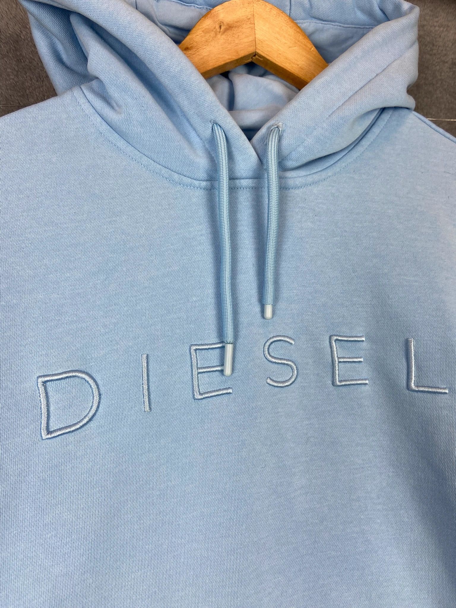 Diesel Hoodie Diesel baby blue embroidered centre logo spellout S Size US S / EU 44-46 / 1 - 3 Thumbnail