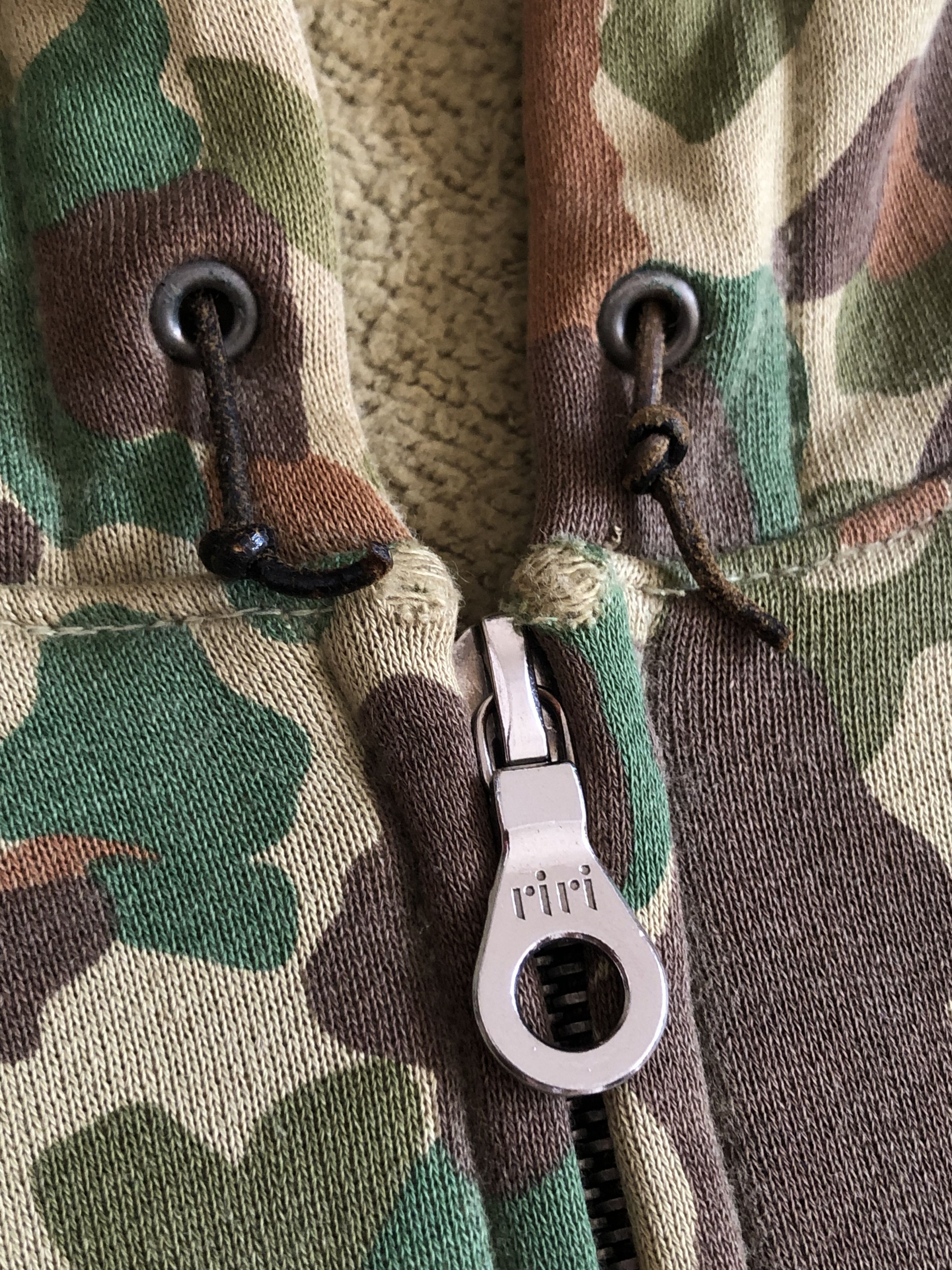 Japanese Brand RARE🔥JAPAN’S RICO FROGSKIN CAMO RIRI ZIPPER HOODIE Size US L / EU 52-54 / 3 - 7 Thumbnail