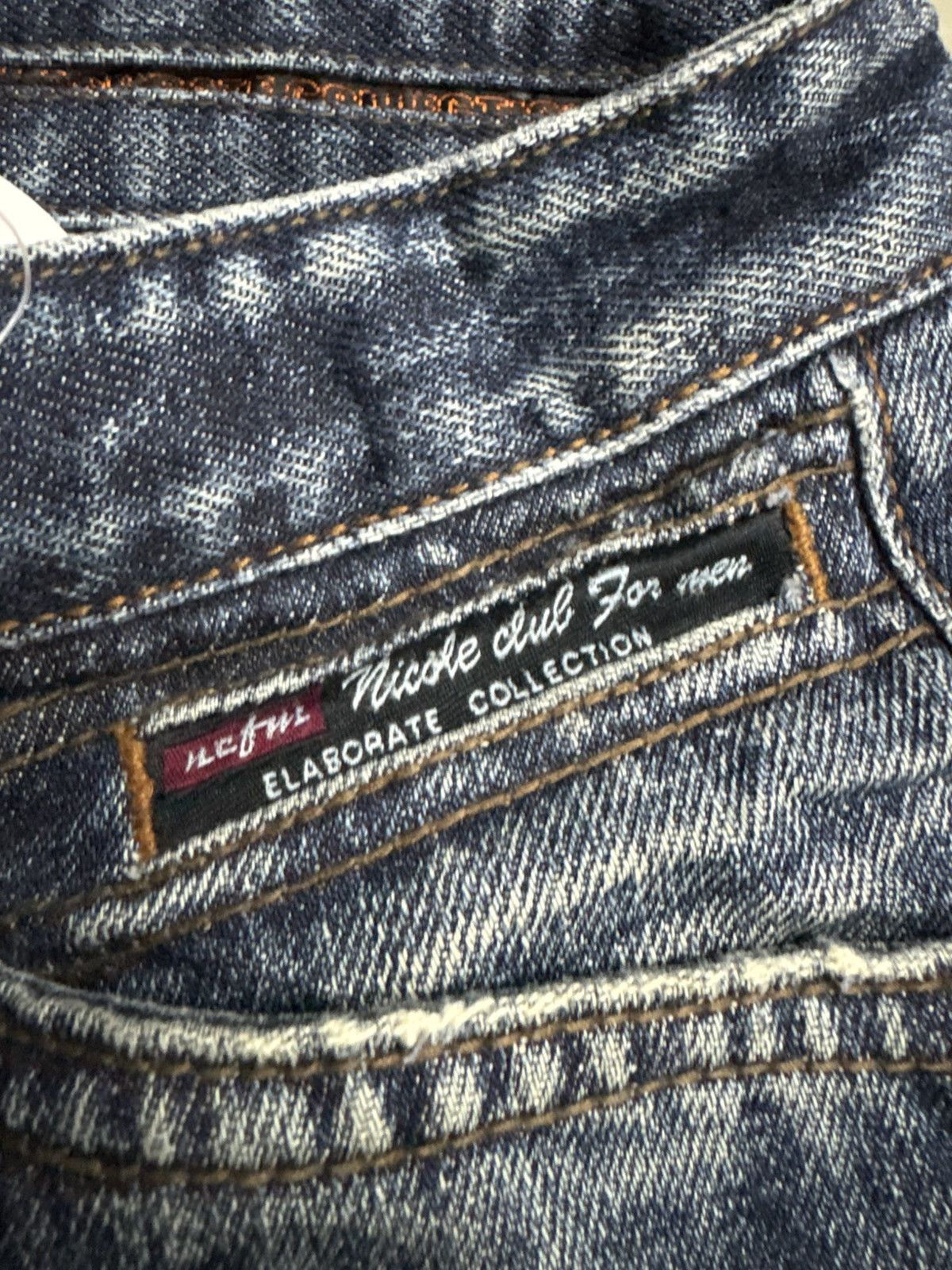 Tornado Mart 🥵Nicole club for men // Distressed Indigo Flared Denim Size US 31 - 19 Thumbnail