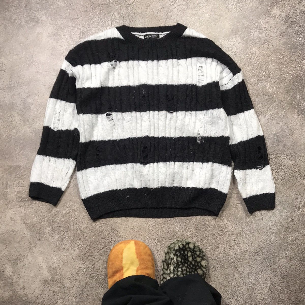 Vintage Vintage Y2K ABSTRACT FURRY MOHAIR SWEATER Knitted Oversized Size M / US 6-8 / IT 42-44 - 1 Thumbnail