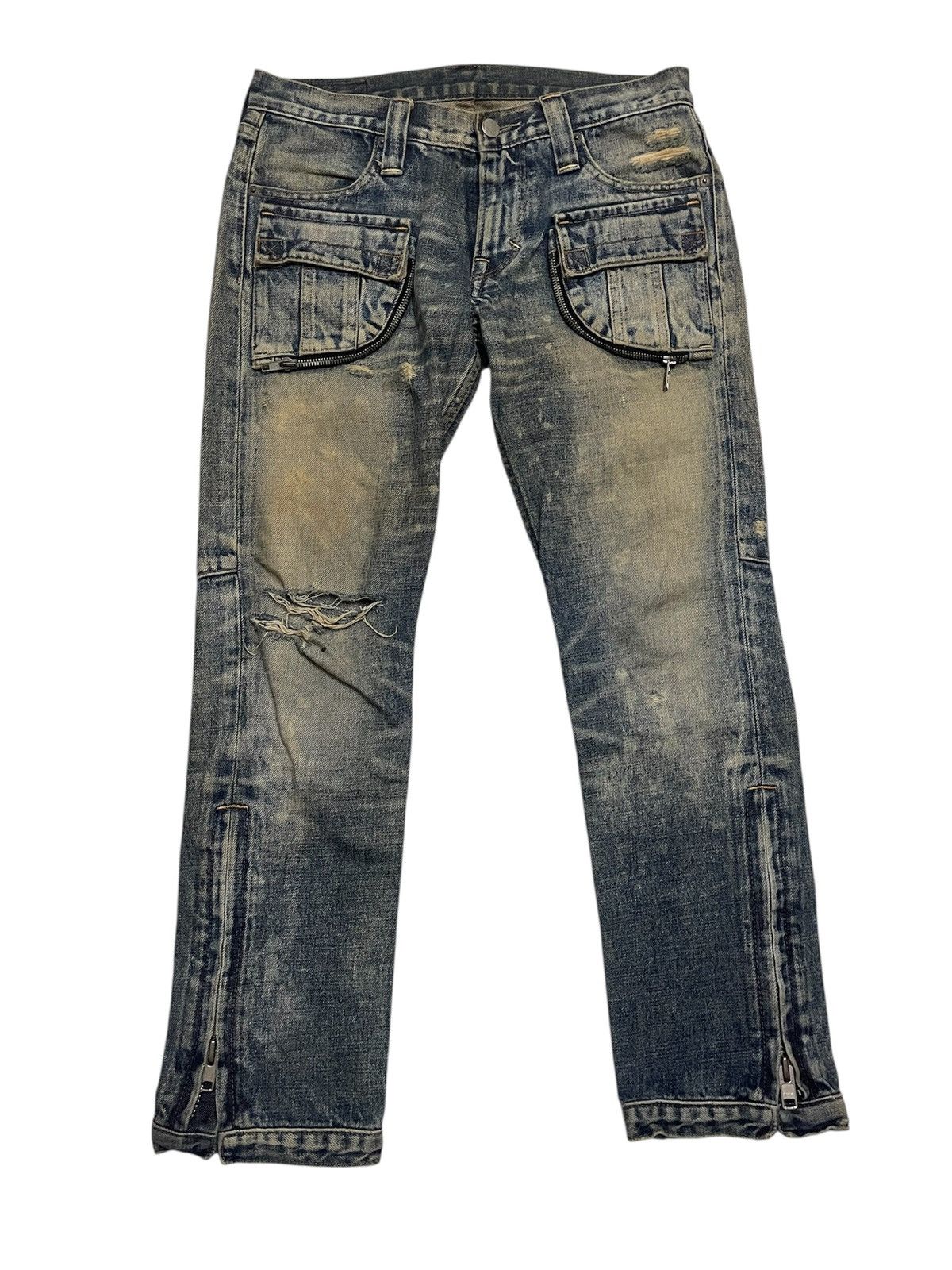 Japanese Brand Vintage Streetwear Tornado Mart Punk Inspired Jeans Size US 29 - 1 Thumbnail