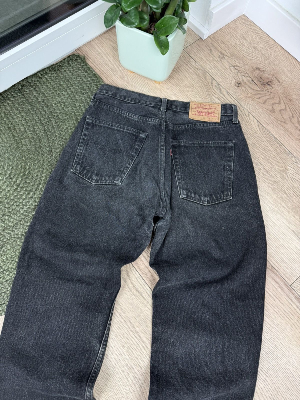 Levi's × Vintage 1990’s Vintage Levi’s 536 Charcoal Grey Denim Jeans 32X32 Size US 32 / EU 48 - 10 Thumbnail