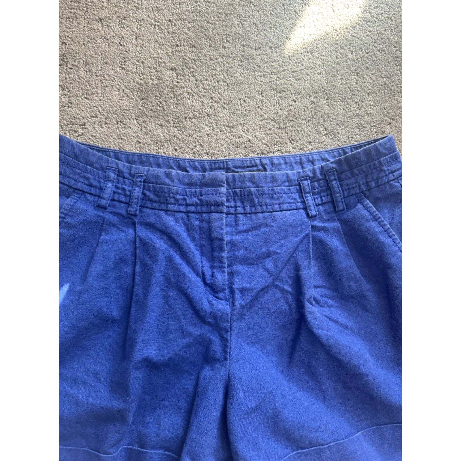 Express VINTAGE Express Shirt Womens Regular Size 2 Pleated Chino Blue Silk Front Zipper Button 90s Womens Size 26" / US 2 / IT 38 - 2 Thumbnail