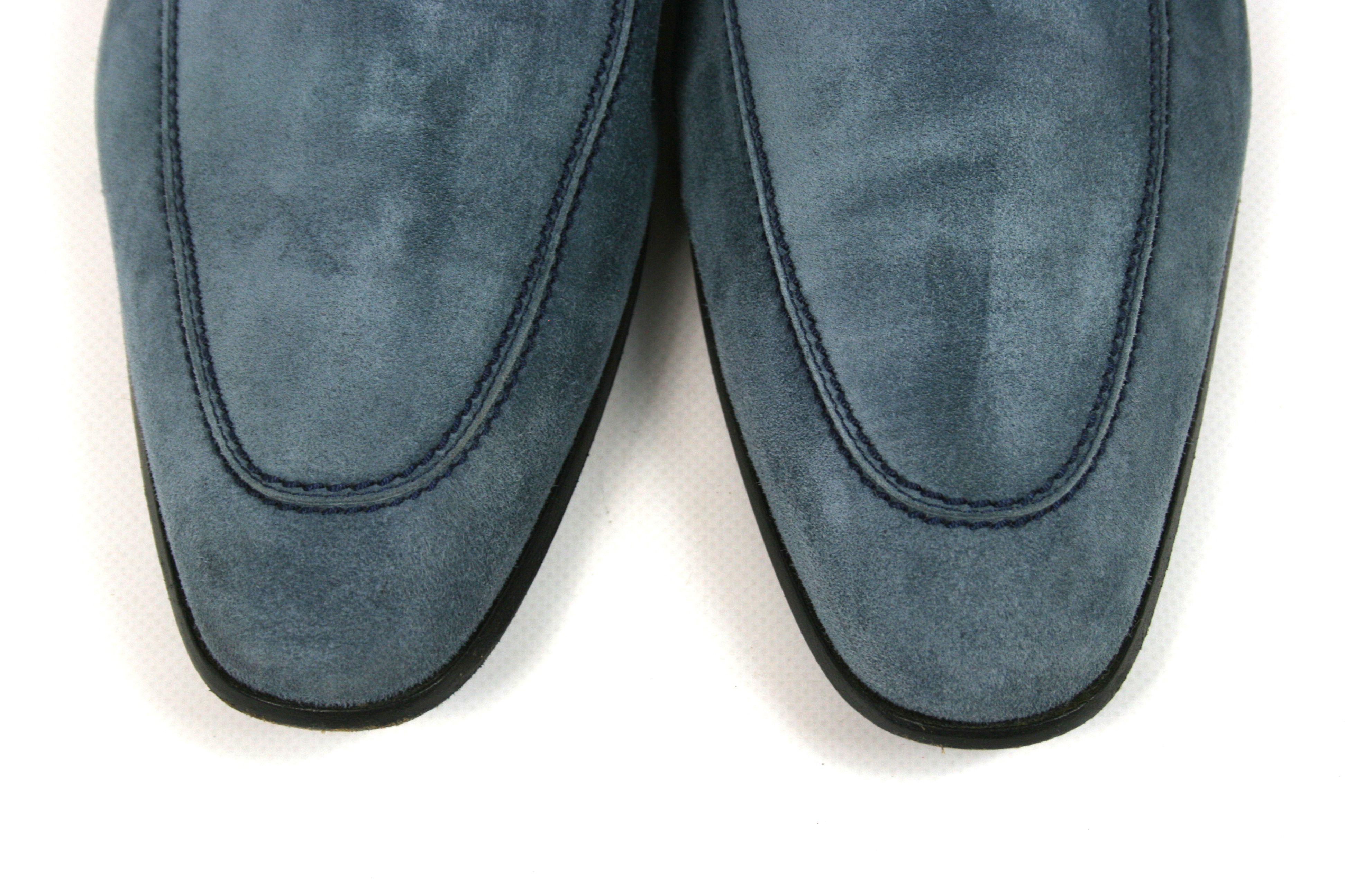 Zilli Suede Ostrich Leather Loafers Size US 11 / EU 44 - 4 Thumbnail