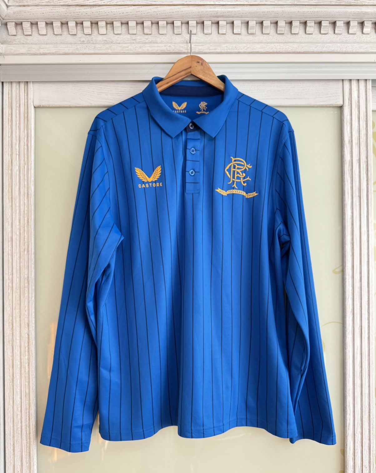 Castore Glasgow Rangers 2021-2022 Soccer Longsleeve Jersey Kit Shirt Size US XXL / EU 58 / 5 - 1 Thumbnail