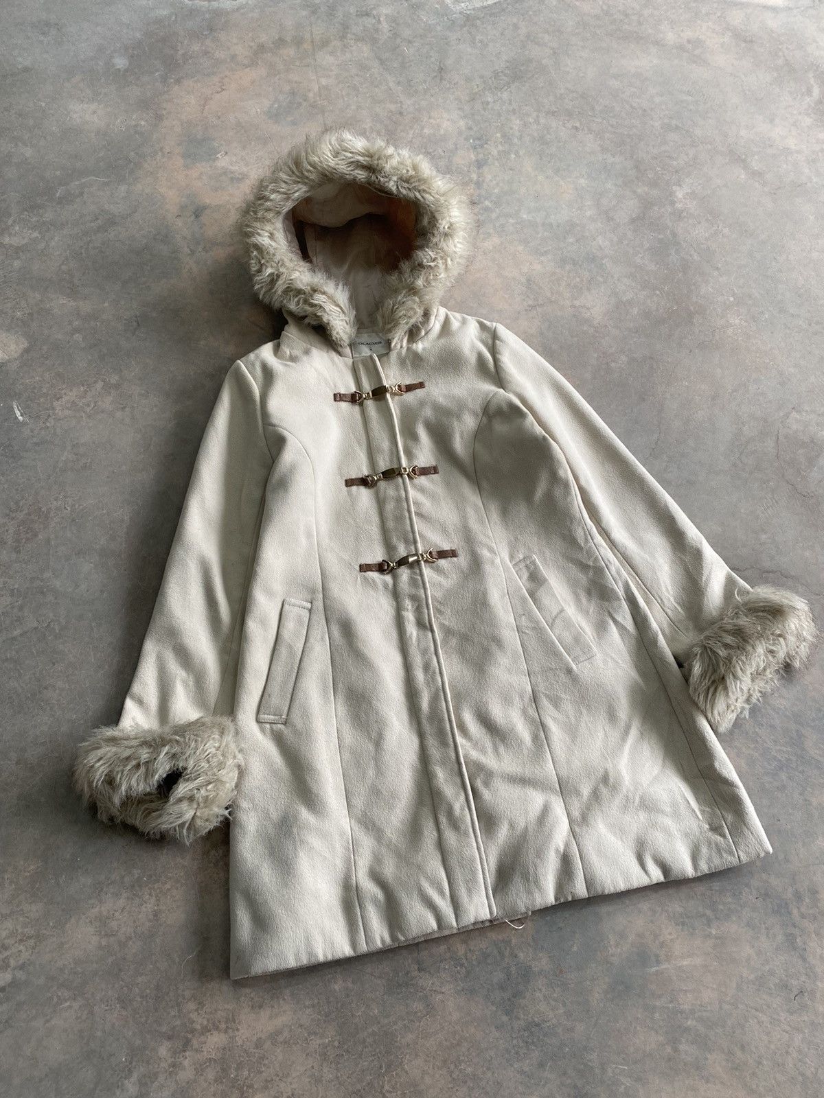 Japanese Brand × Vintage GLACIER FUR HAIRY PUNK GRUNGE LGB BUCKLE JACKET WINTER Size M / US 6-8 / IT 42-44 - 2 Thumbnail