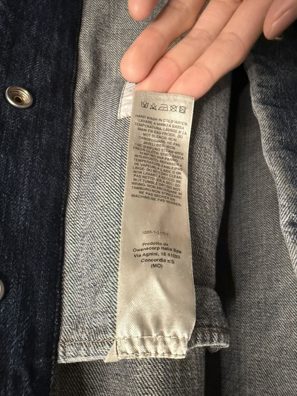 Rick Owens DRKSHDW denim jacket size S fits up to 48-50