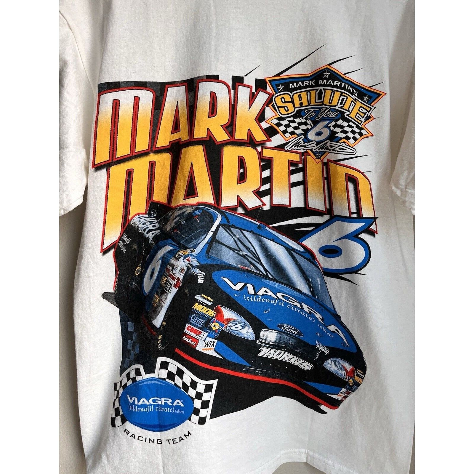 NASCAR NEW VINTAGE NASCAR MARK MARTIN #6 VIAGRA RACING GRAPHIC TEE Size US M / EU 48-50 / 2 - 3 Thumbnail