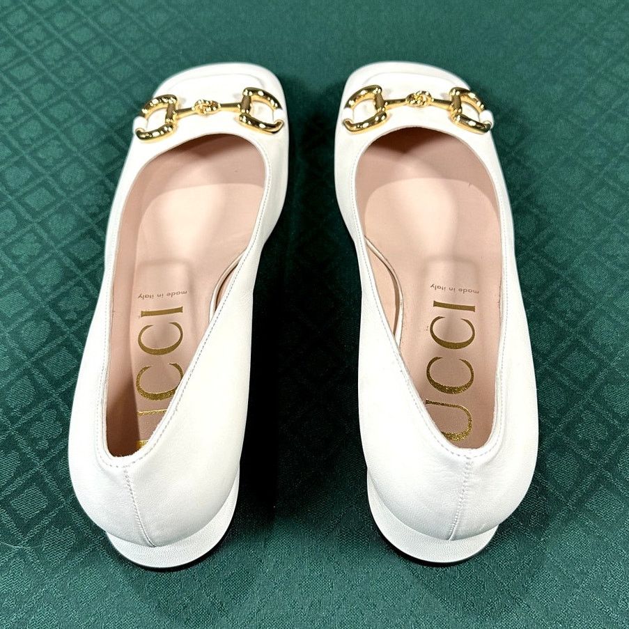 Gucci Gucci Horsebit Ballet Flats Mystic White Gold NIB Size 41 Size US 11 / IT 41 - 5 Thumbnail