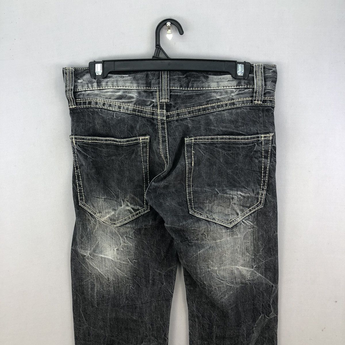 Japanese Brand Vintage 2000s Avail Crinkle Effect Dark Wash Denim -Tapered Size US 31 - 9 Thumbnail