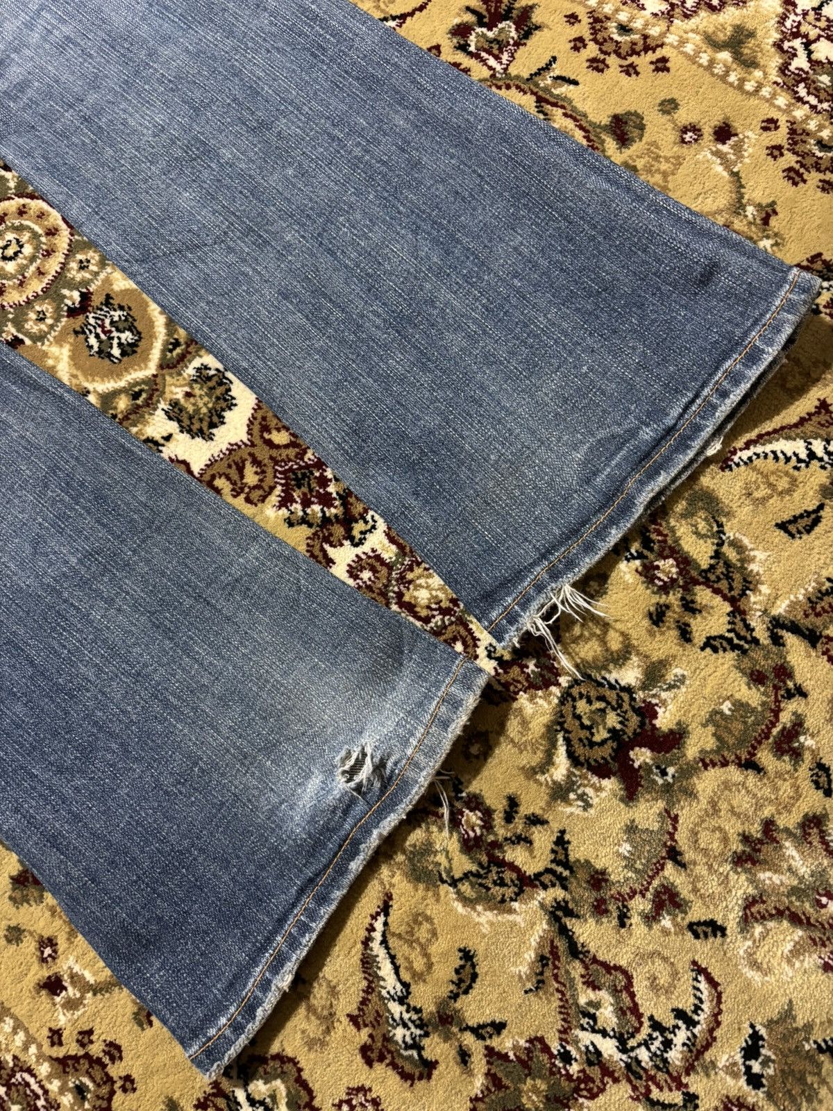 Levi's Y2k Levis Flared Faded Distressed Jeans Size US 28 / EU 44 - 7 Thumbnail