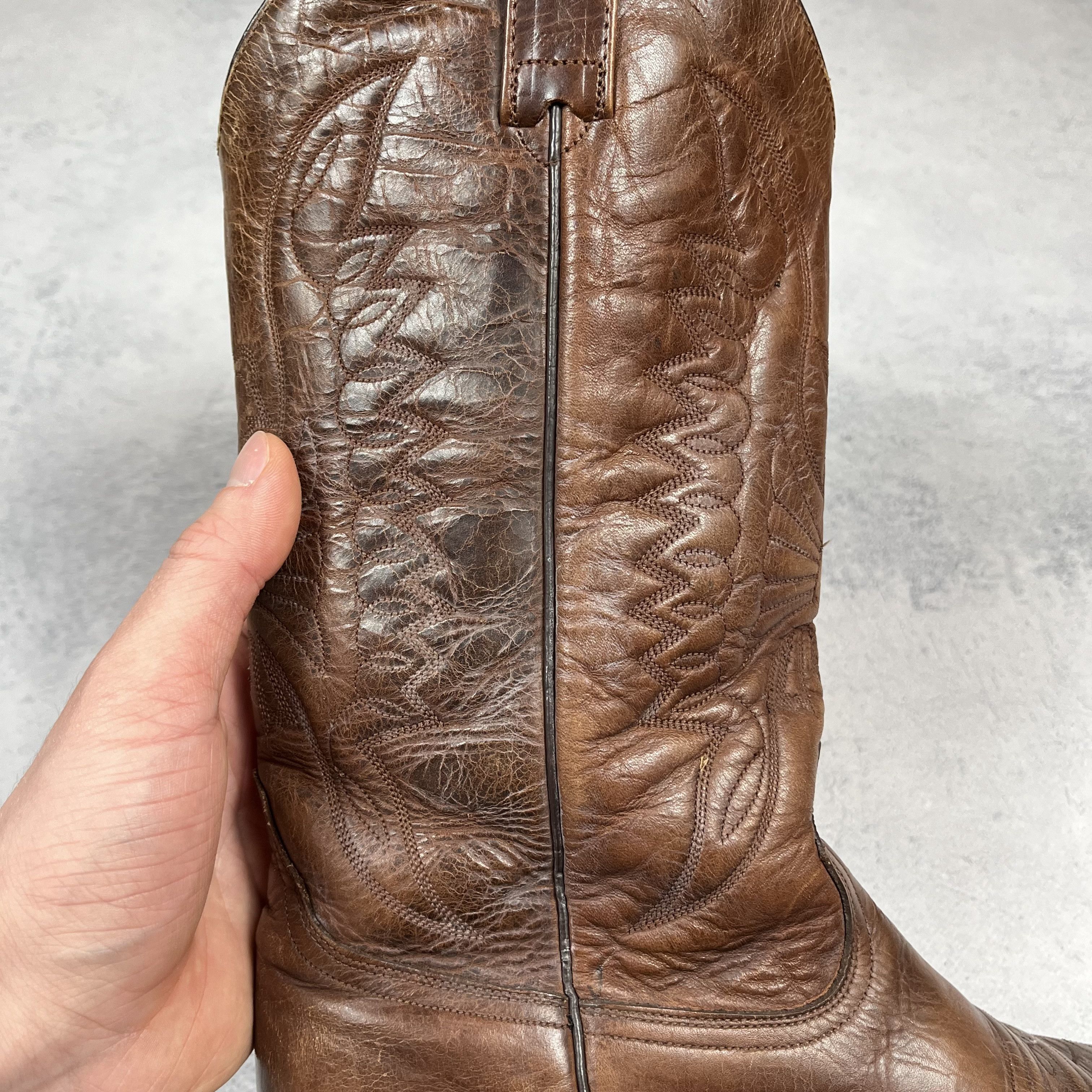 Buffalo London Vintage Buffalo Western Brown Leather Cowboy Boots 90’s Size US 9 / IT 39 - 19 Thumbnail