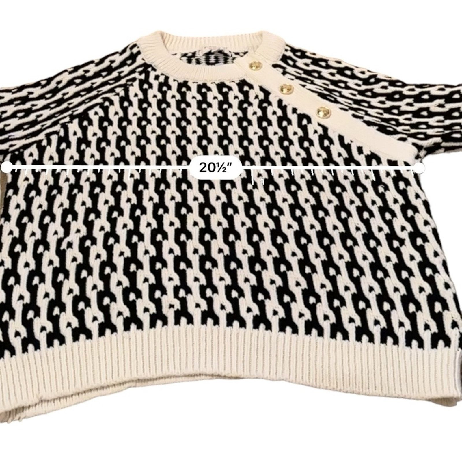 Derek Lam 10 Crosby RTR Derek Lam 10 Crosby Swayer Intarsia Long Sleeve Sweater Size M / US 6-8 / IT 42-44 - 11 Thumbnail