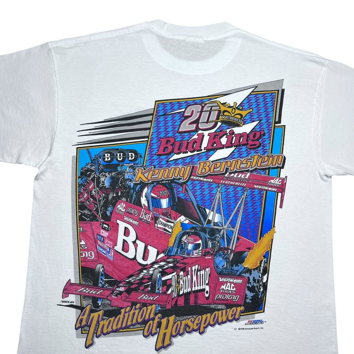 Budweiser Vintage 1998 Budweiser Racing Kenny Bernstein Graphic TShirt Size US L / EU 52-54 / 3 - 10 Thumbnail