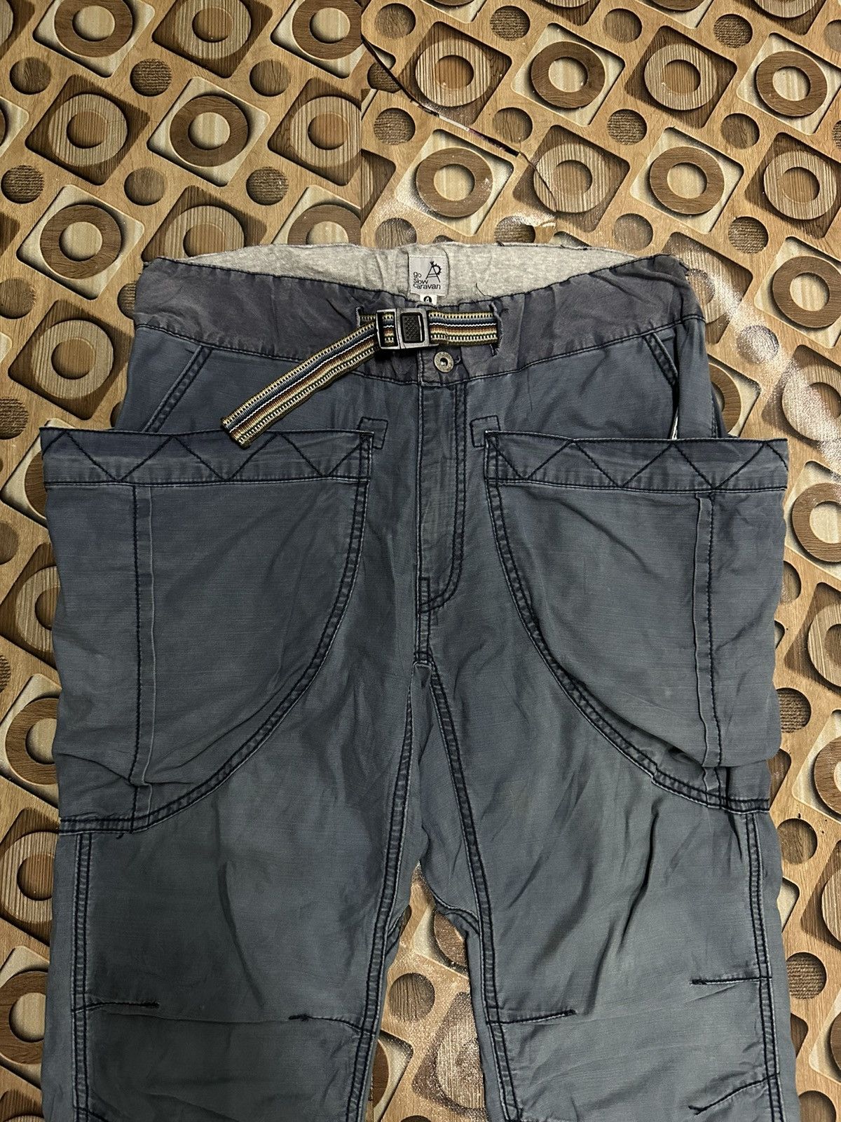 go slow caravan BIG POCKET ‼️Vintage GO SLOW CARAVAN Japan Faded Ankle Pants Size US 33 - 3 Thumbnail