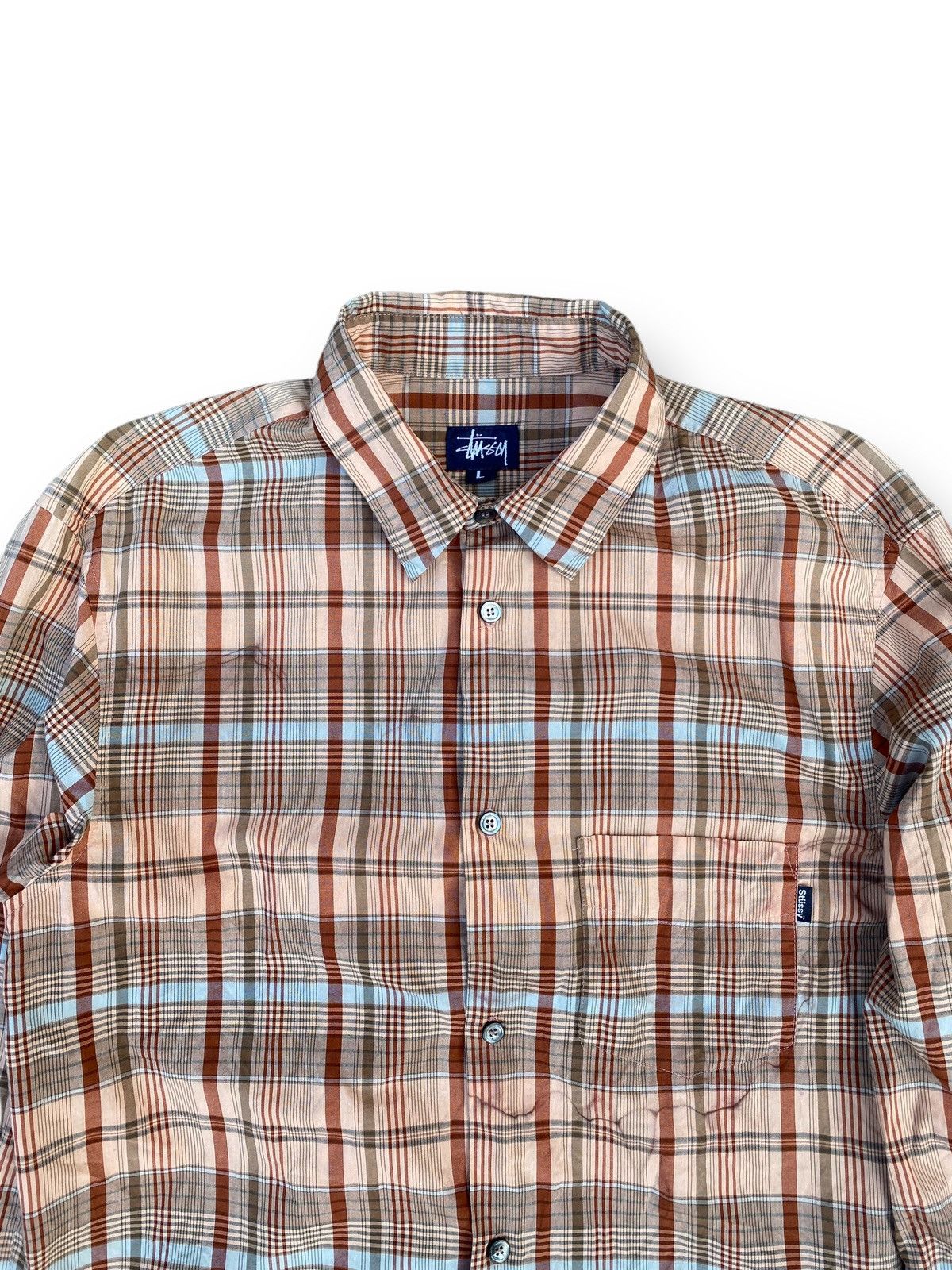Stussy × Vintage Vintage Checkered Stussy Shirt. #C4 | Grailed