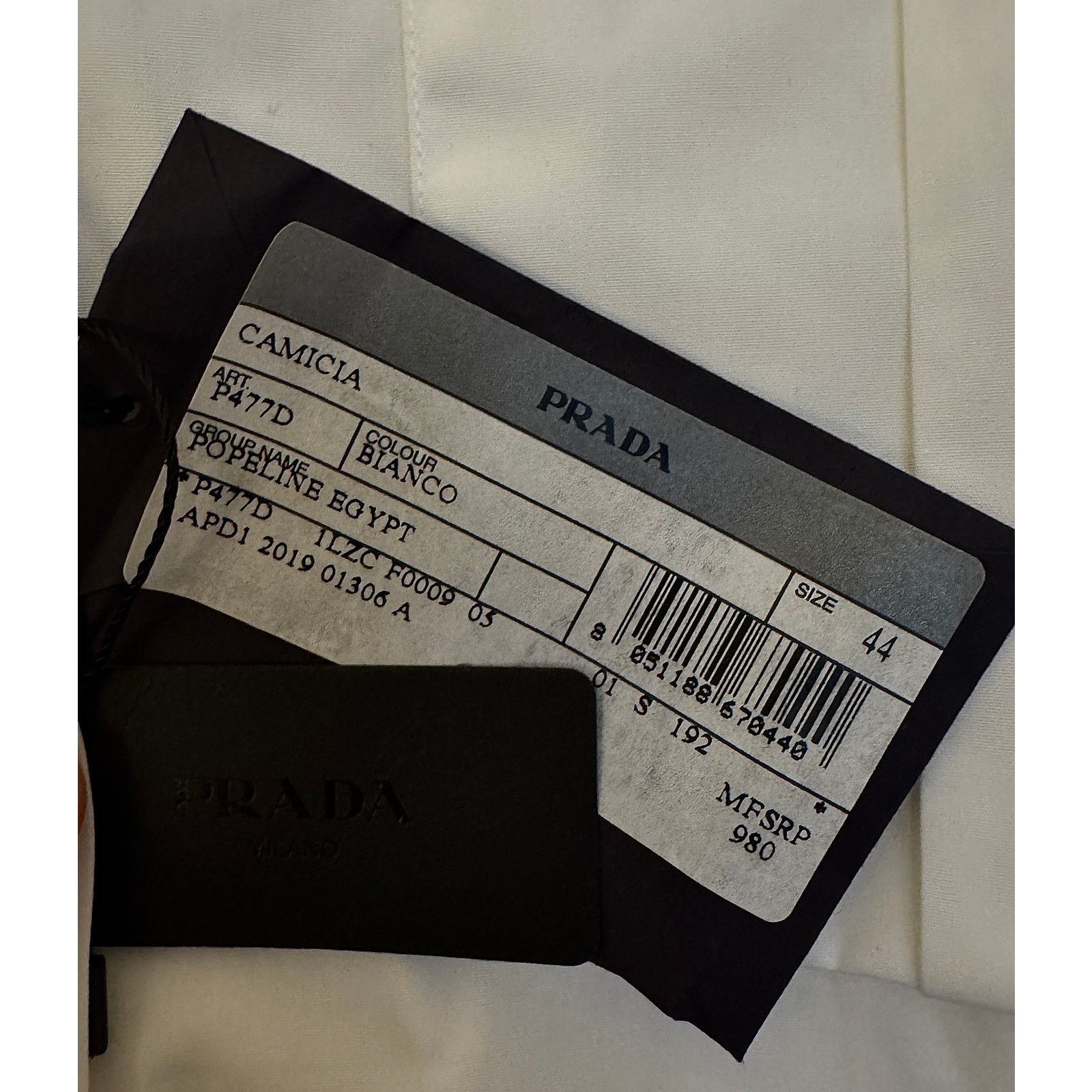 Prada Prada NWT Shoulder-epaulette Cotton-poplin Shirt In White Size US XL / EU 56 / 4 - 5 Thumbnail