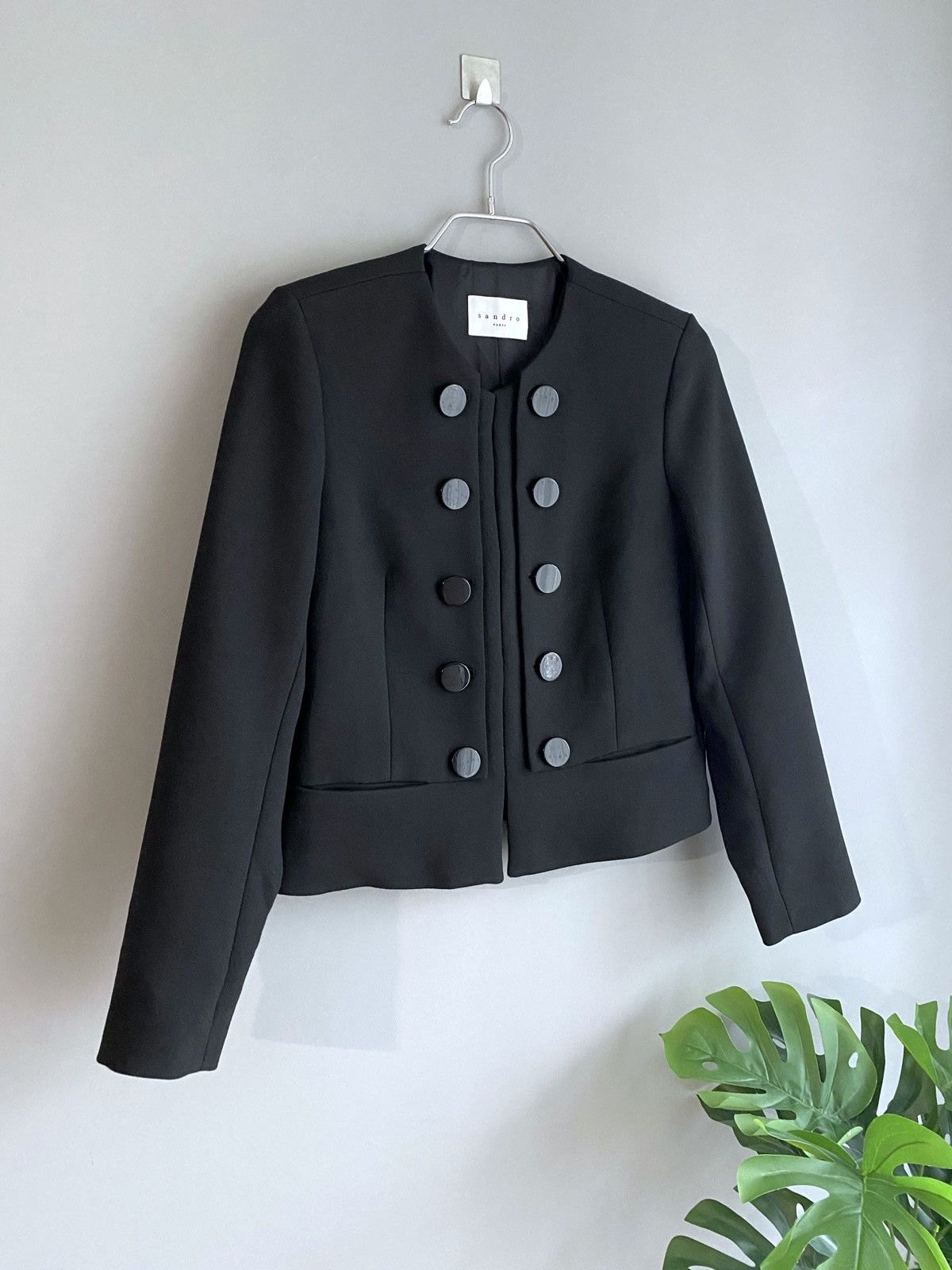 Designer × Sandro Sandro Paris Women's Black Blazer, Size 38 / S-M Size M / US 6-8 / IT 42-44 - 2 Thumbnail