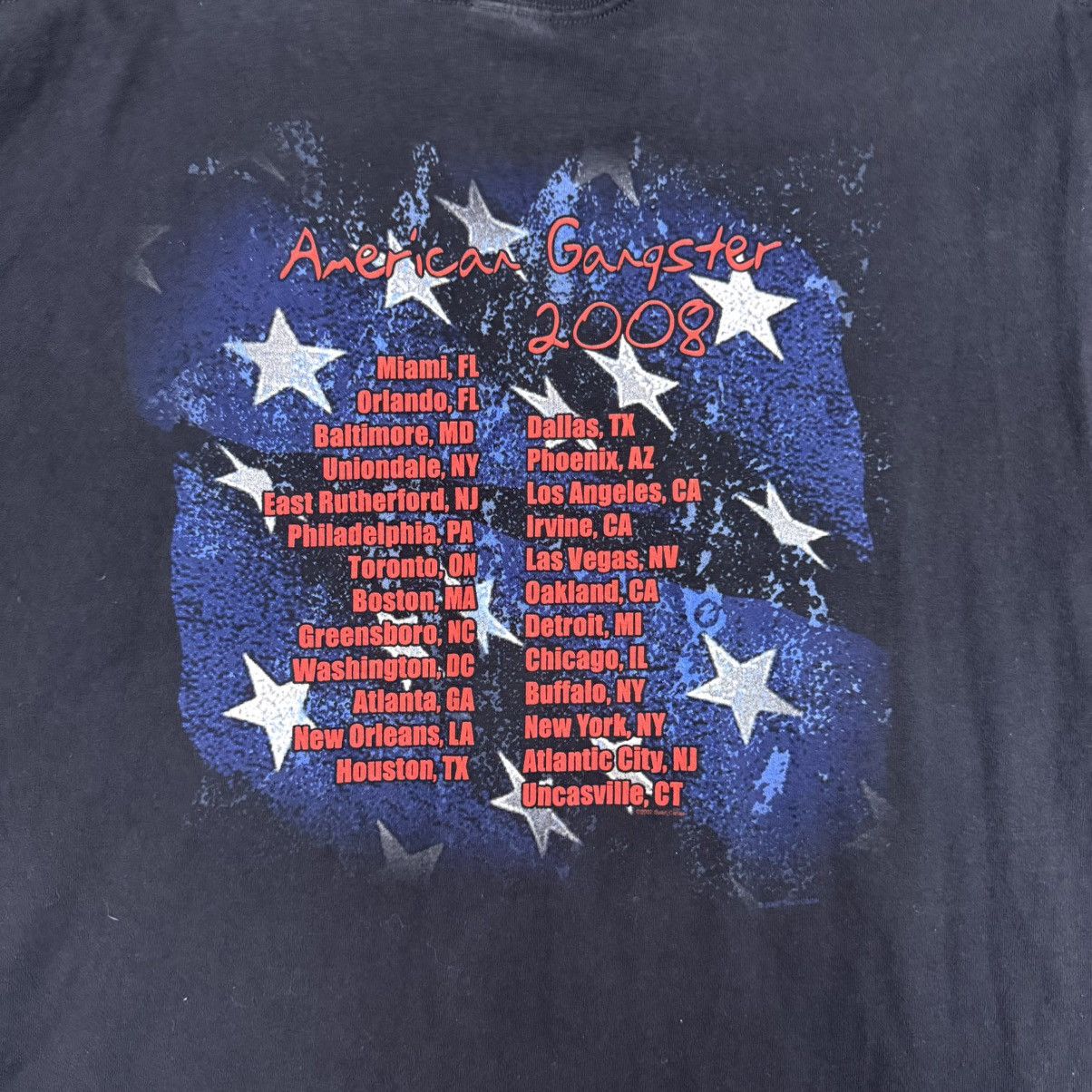 Rap Tees Vintage Jay Z American Gangster 2008 Tour Tee Size US L / EU 52-54 / 3 - 5 Thumbnail